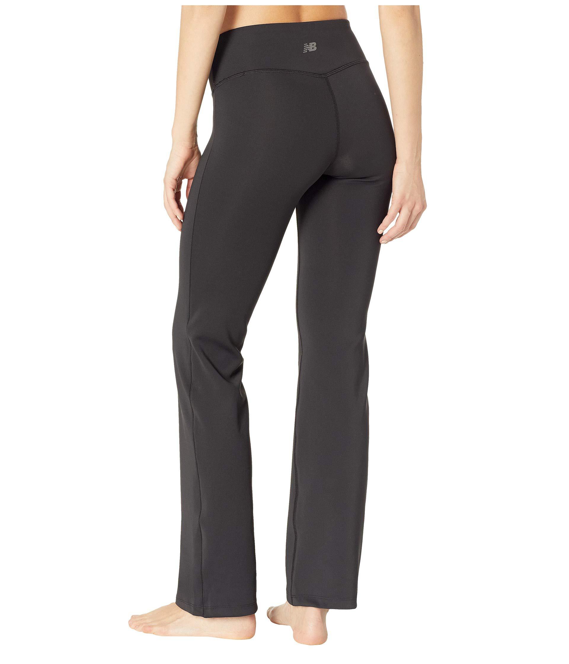 New Balance Synthetic Nb Core Bootcut Pants (black) Casual Pants | Lyst