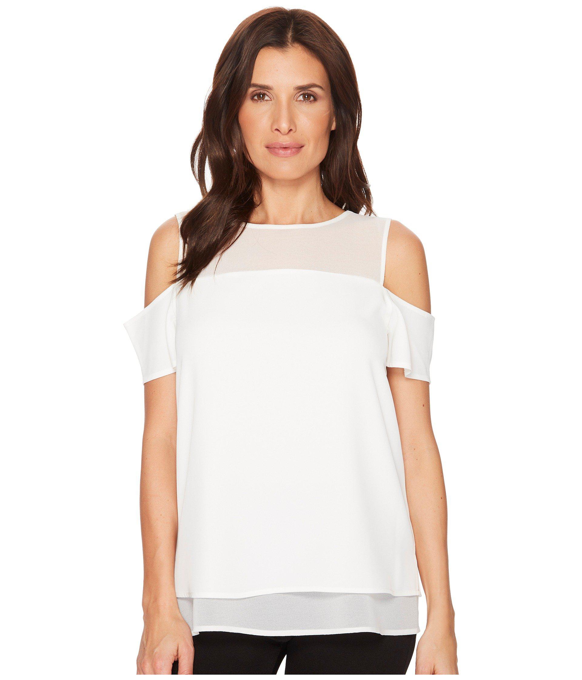white top cold shoulder
