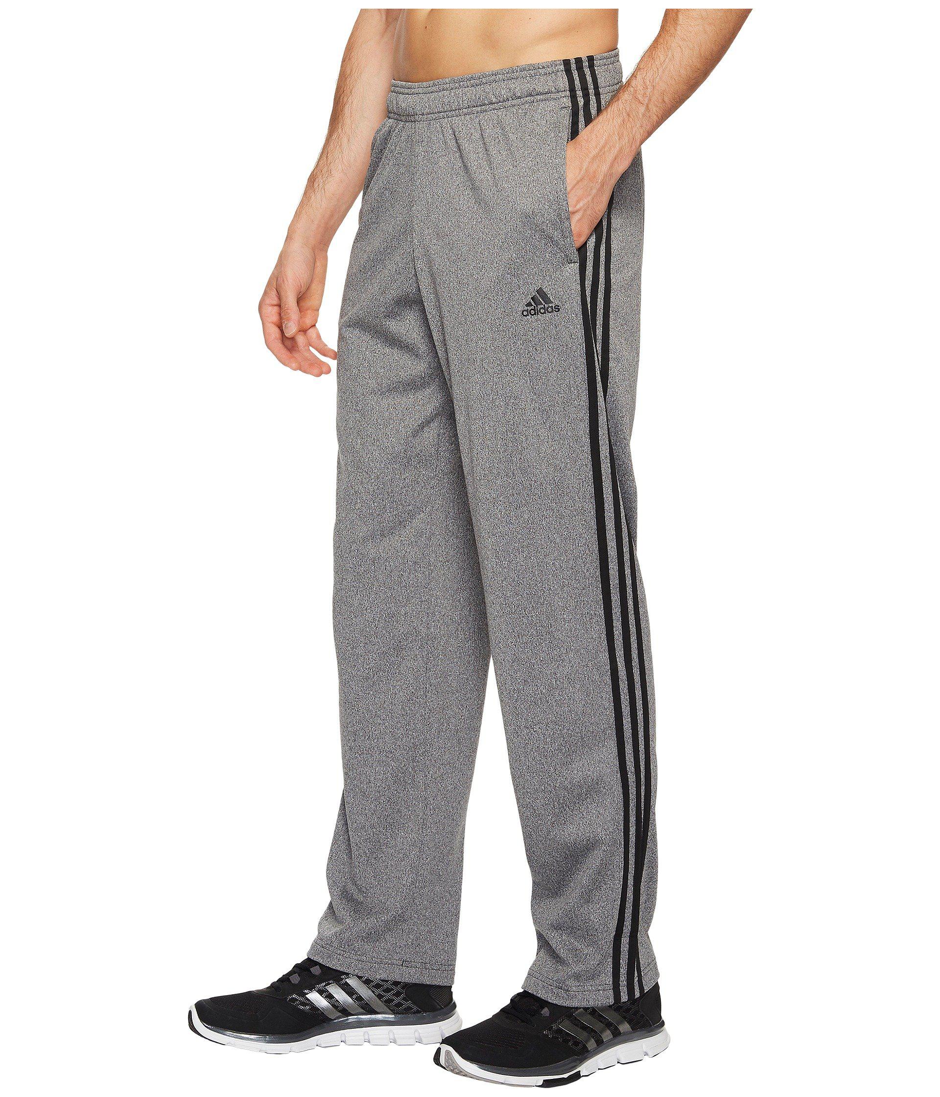 adidas Synthetic Essentials 3-stripes Regular Fit Tricot Pants in Gray