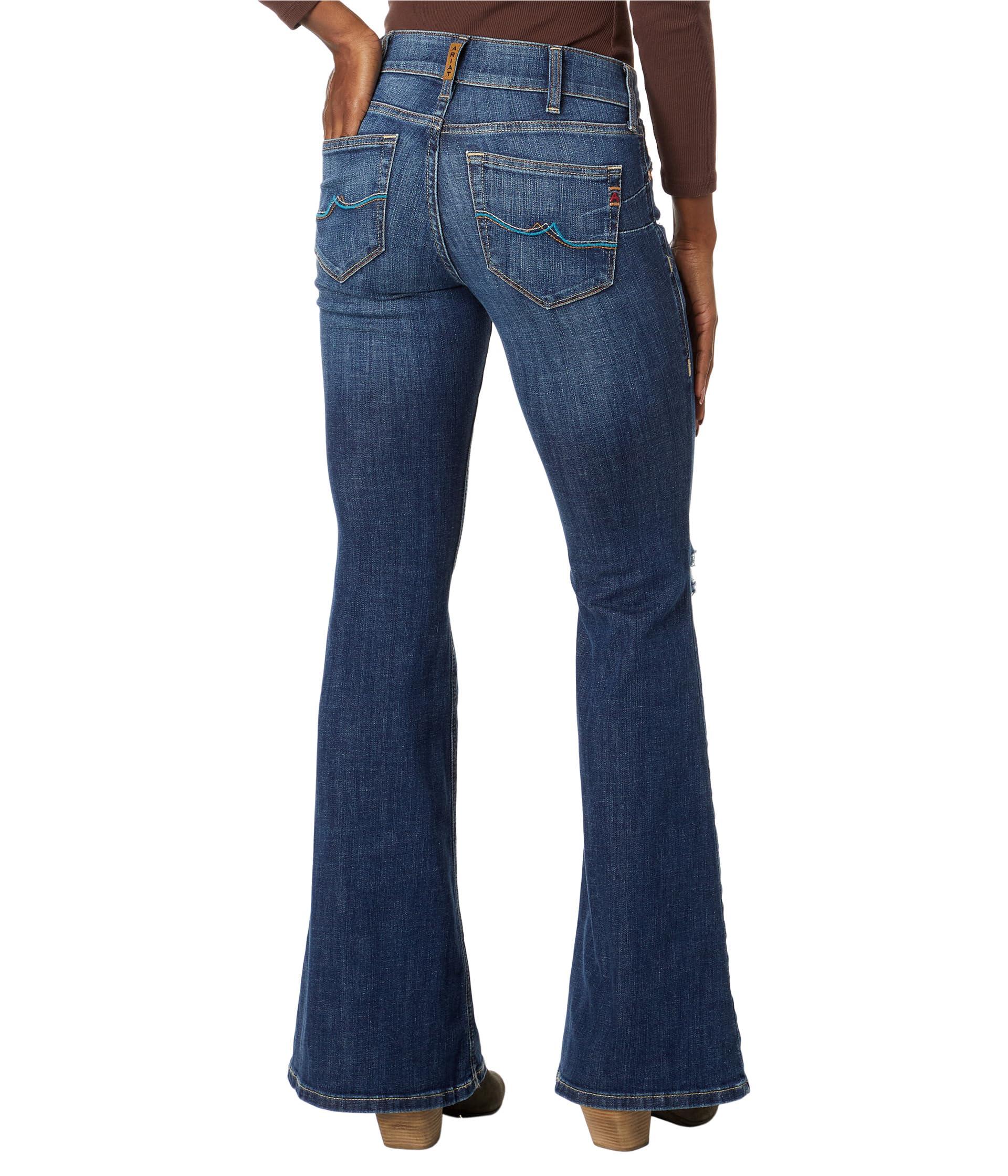 Ariat Women's Medium Wash R.E.A.L High Rise Annie Flare Jeans
