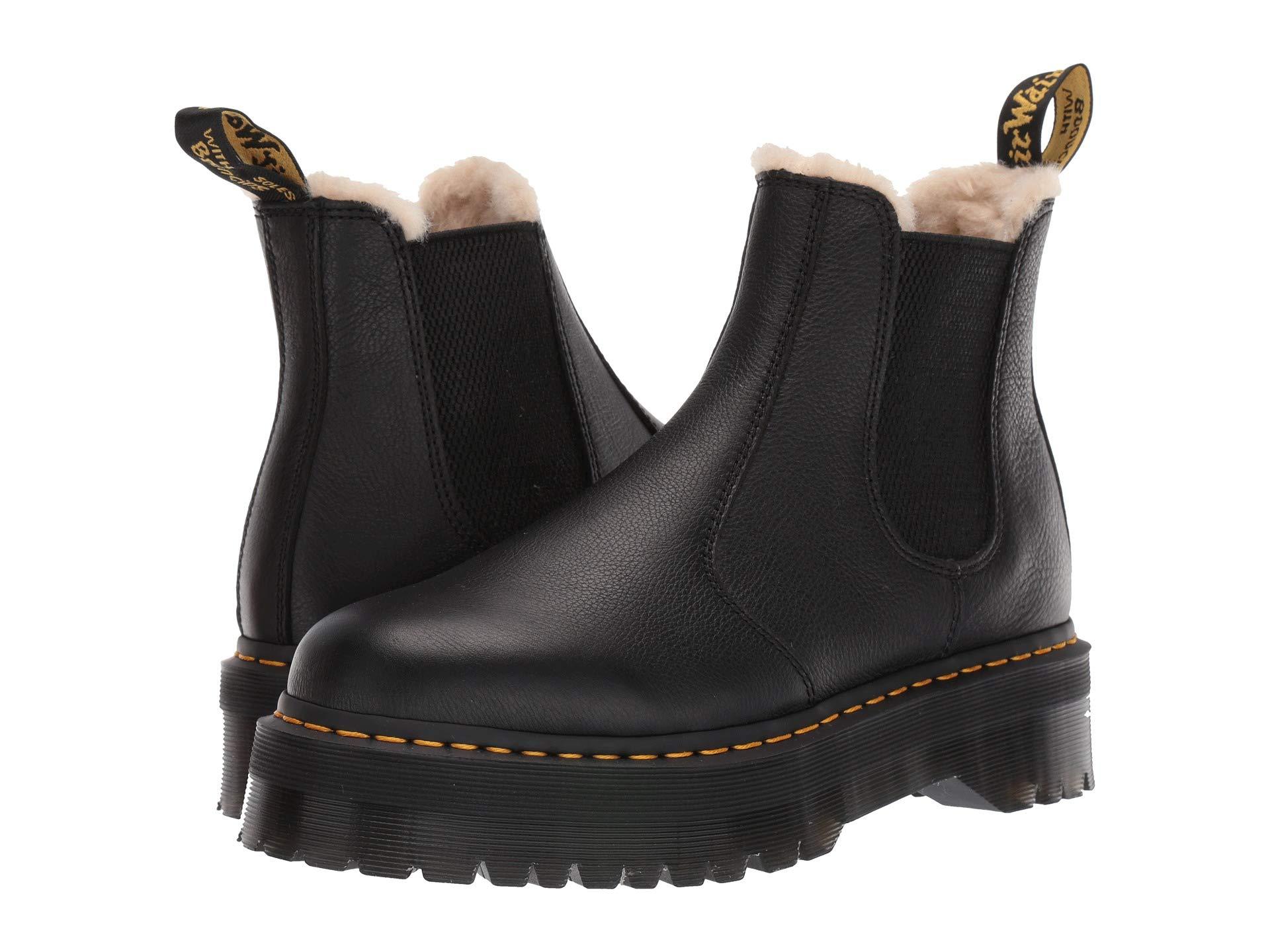 Dr. Martens 2976 Platform Faux-fur Lined in Black - Lyst