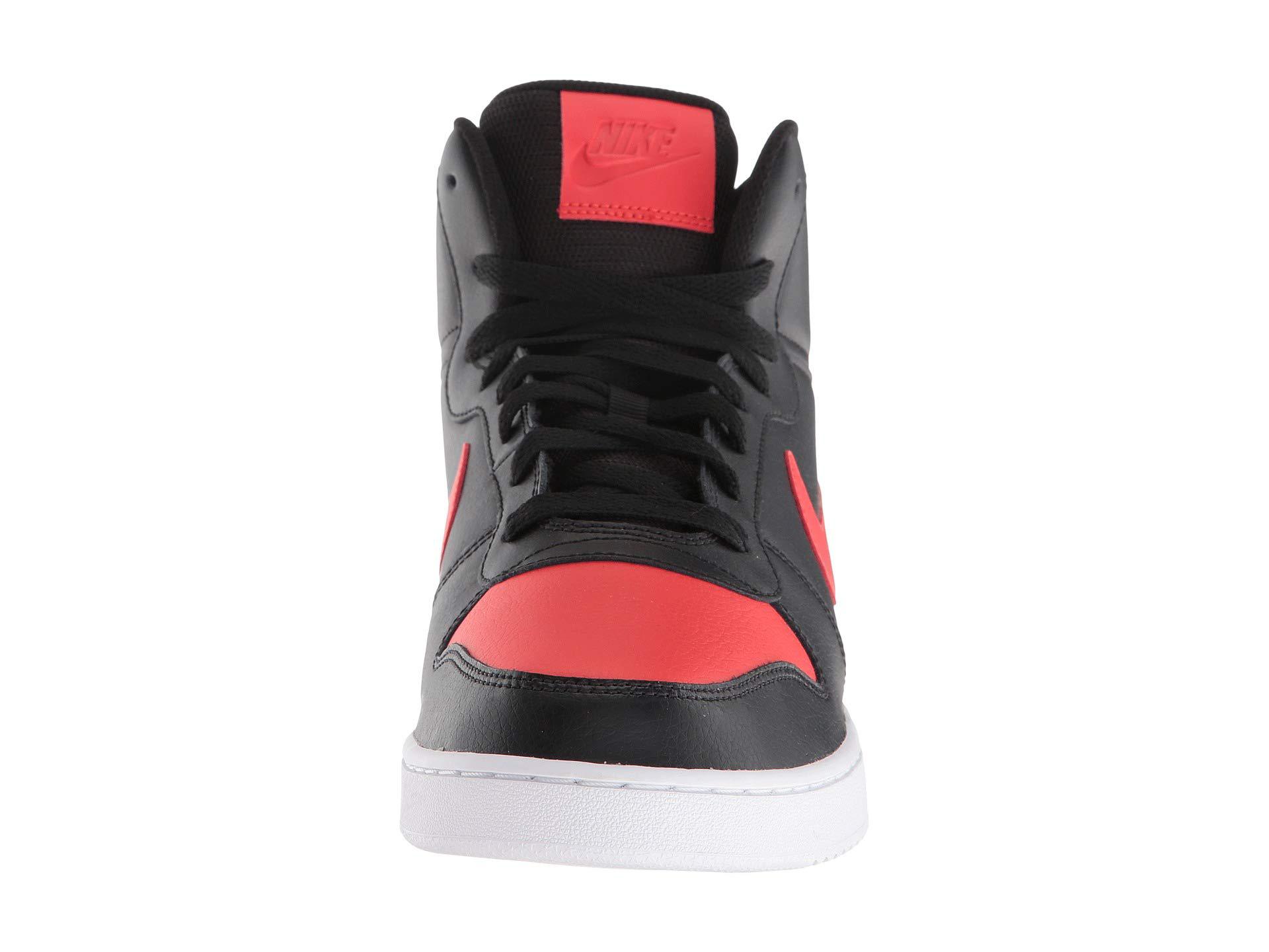 nike ebernon mid black and red