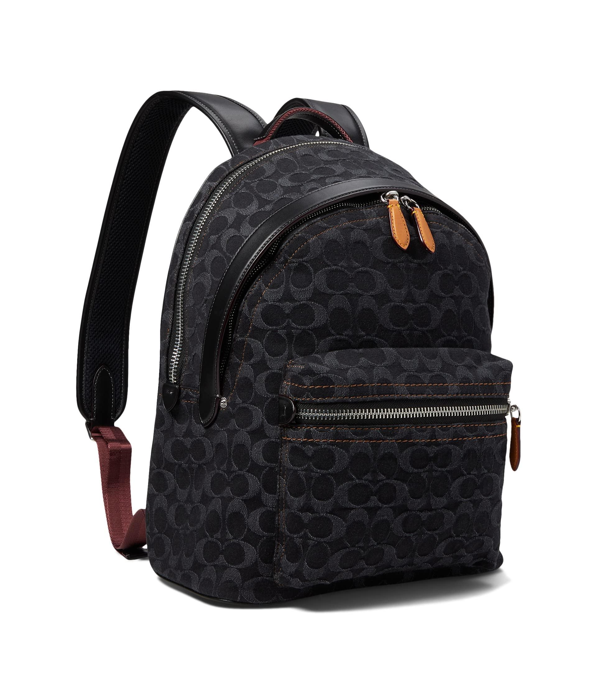 COACH Charter Backpack In Signature Denim in Black for Men | Lyst