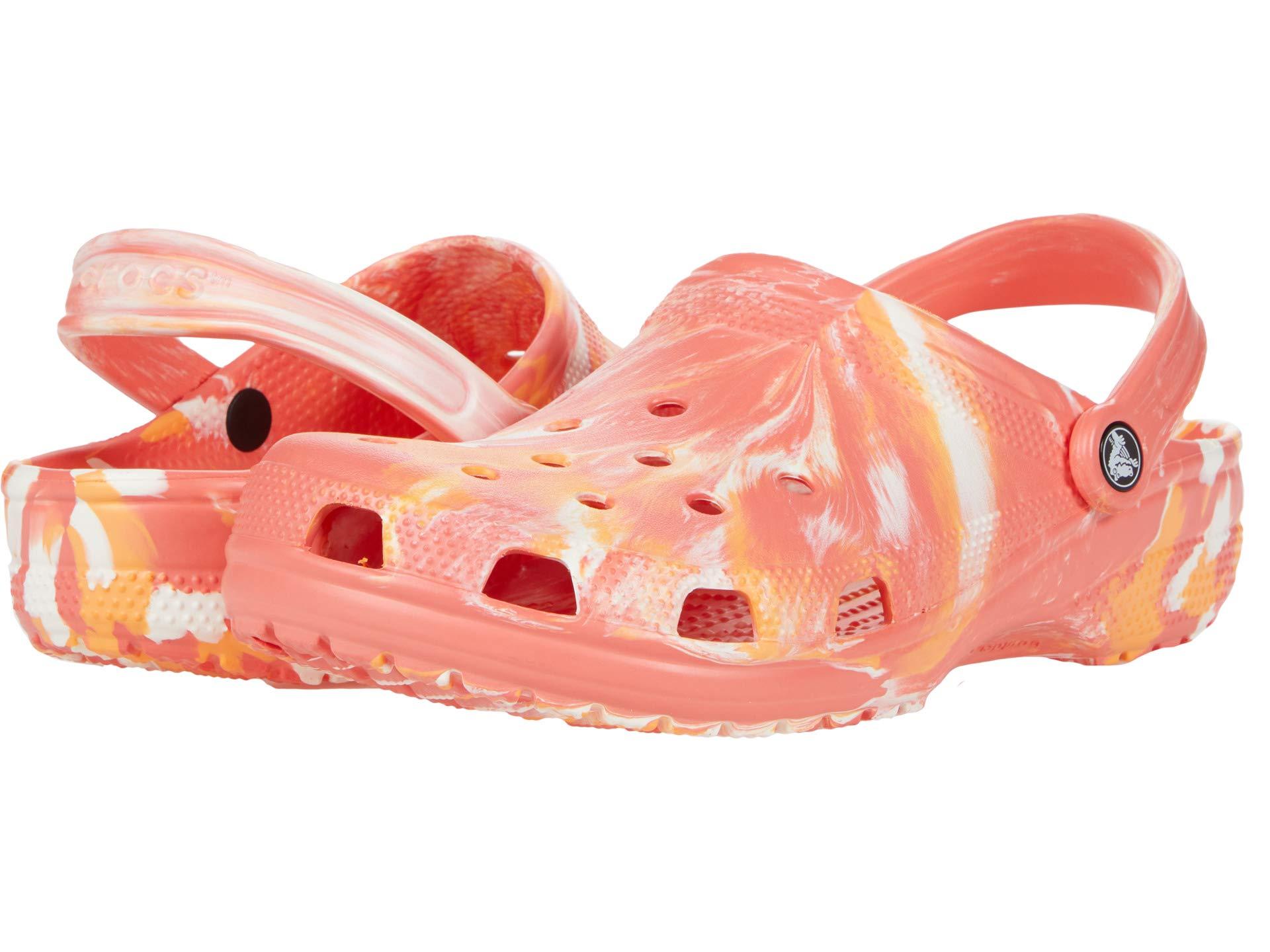 Crocs™ Classic Marbled Tie-dye Clog in Orange | Lyst