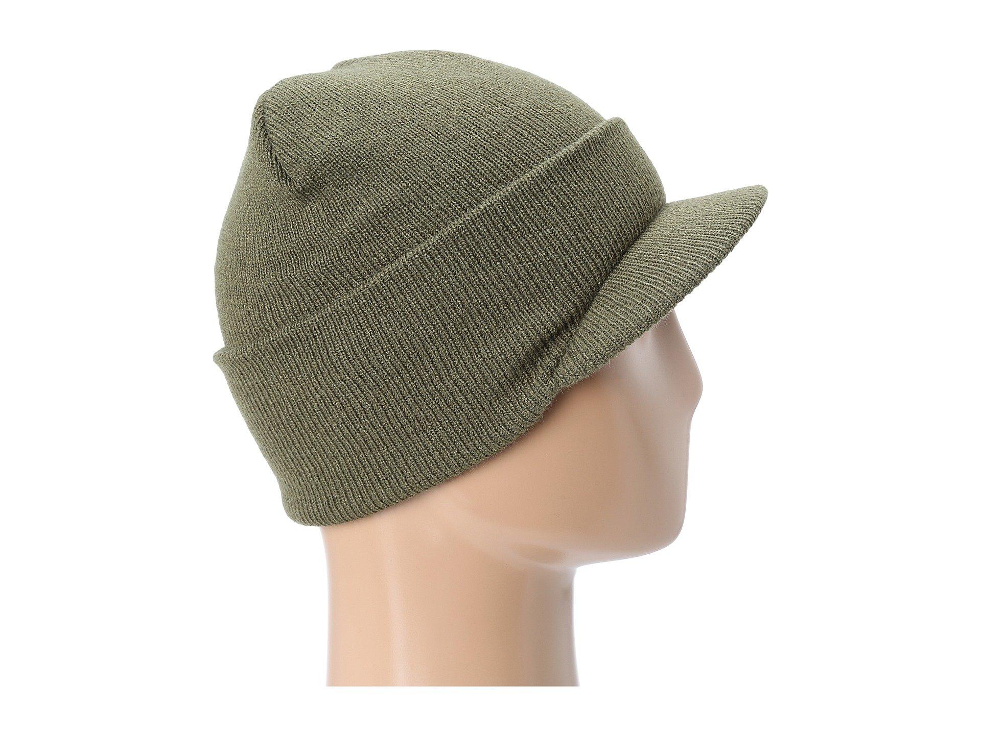 Carhartt Knit Hat With Visor (coal Heather) Caps in Green for Men Lyst