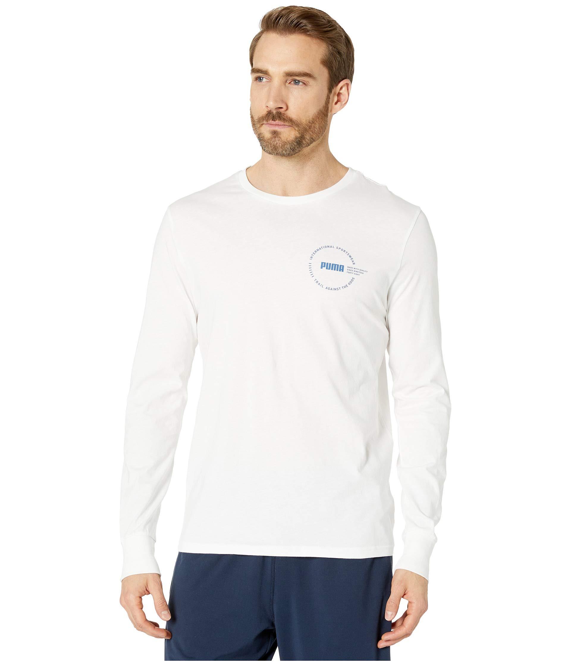 Puma Cotton Xtg Trail Long Sleeve Tee In White For Men Lyst