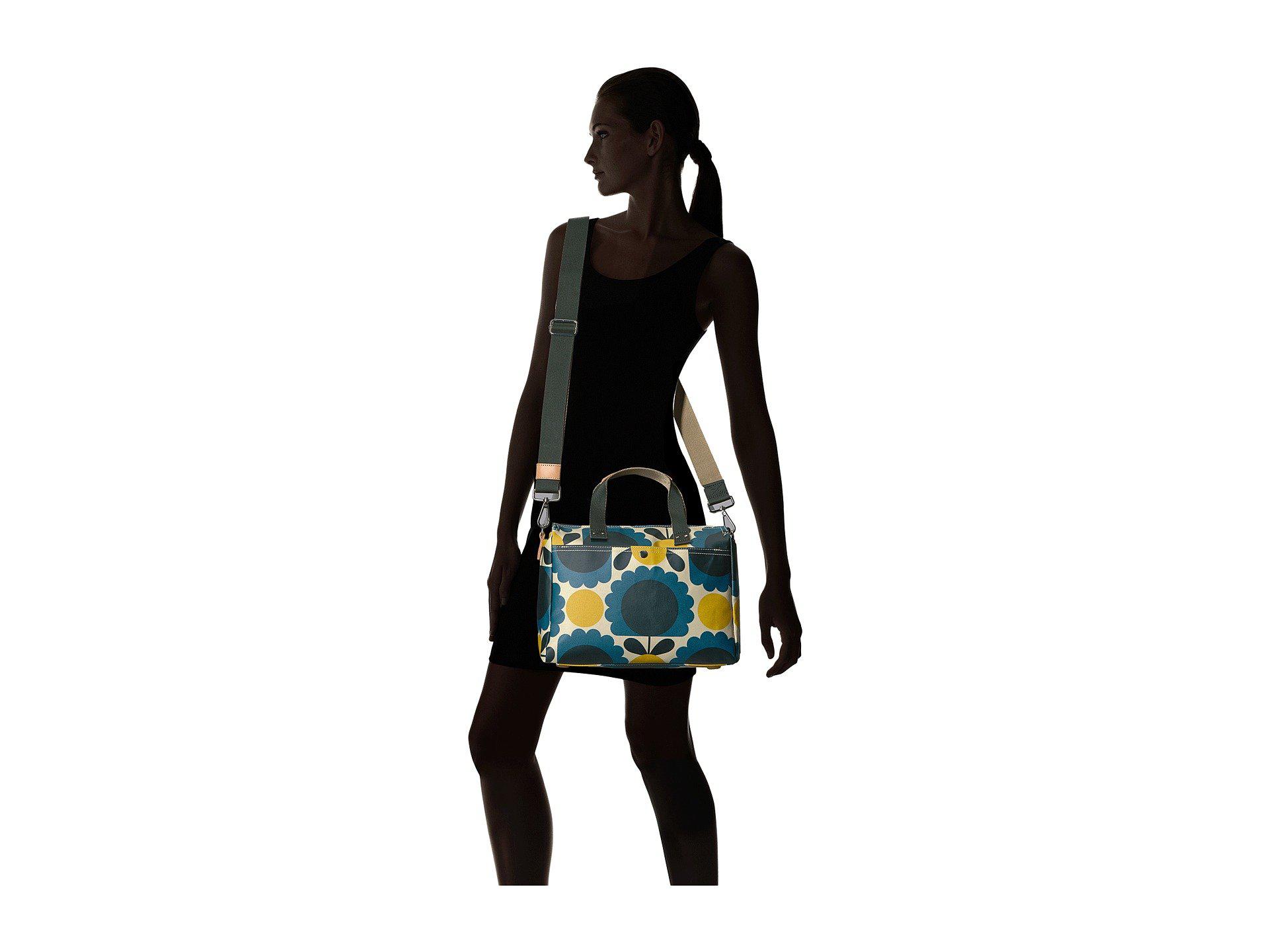 orla kiely small zip messenger bag