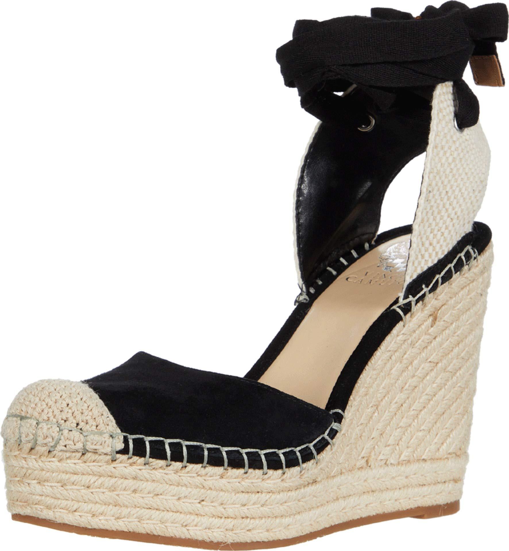 Vince Camuto Leather Alindra Espadrille Wedge Sandal in Black - Save 5% ...