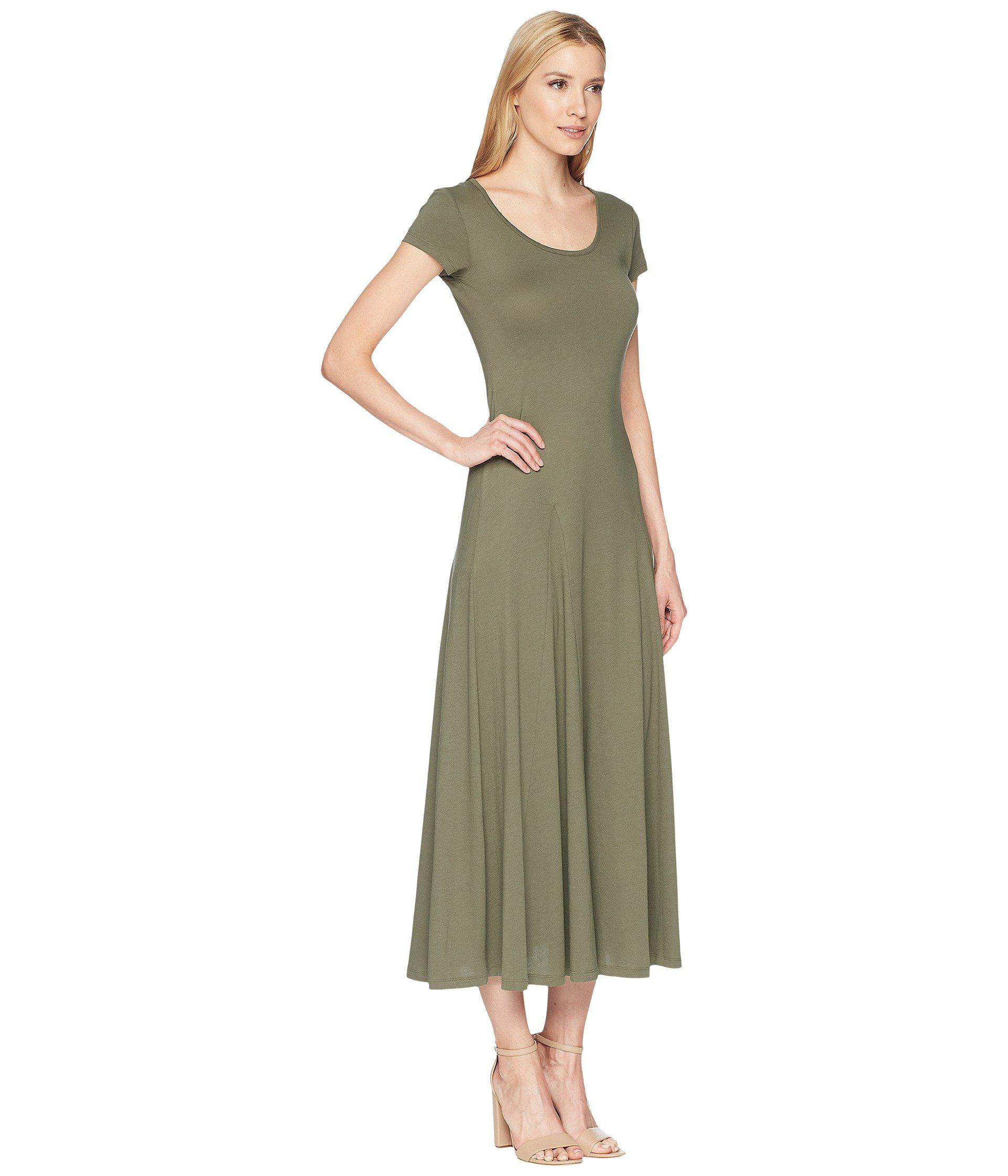Lauren by Ralph Lauren Jersey Scoop Neck Maxi Dress in Green | Lyst