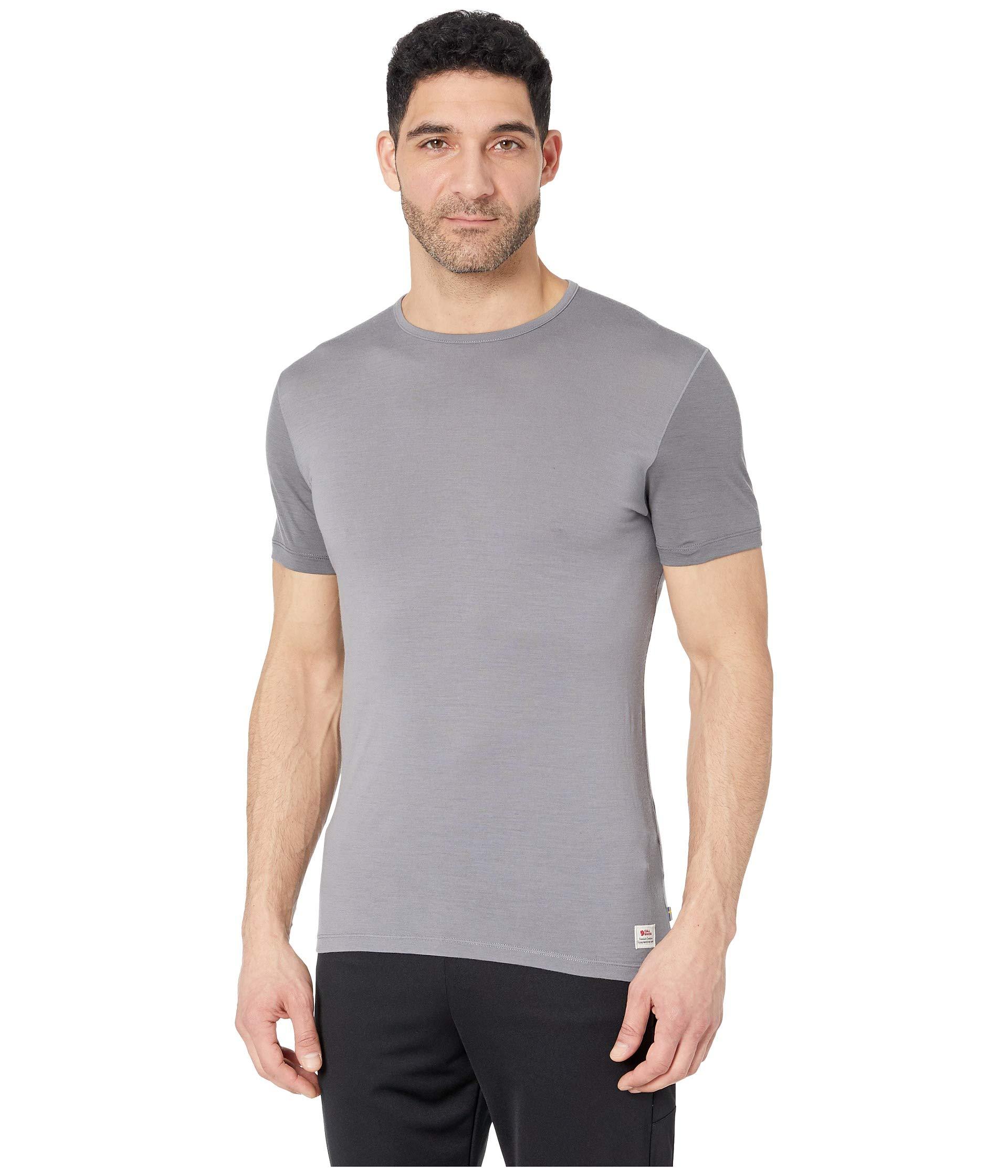 Fjallraven Keb Wool T-shirt in Light Grey/Grey (Gray) for Men - Save 1% ...