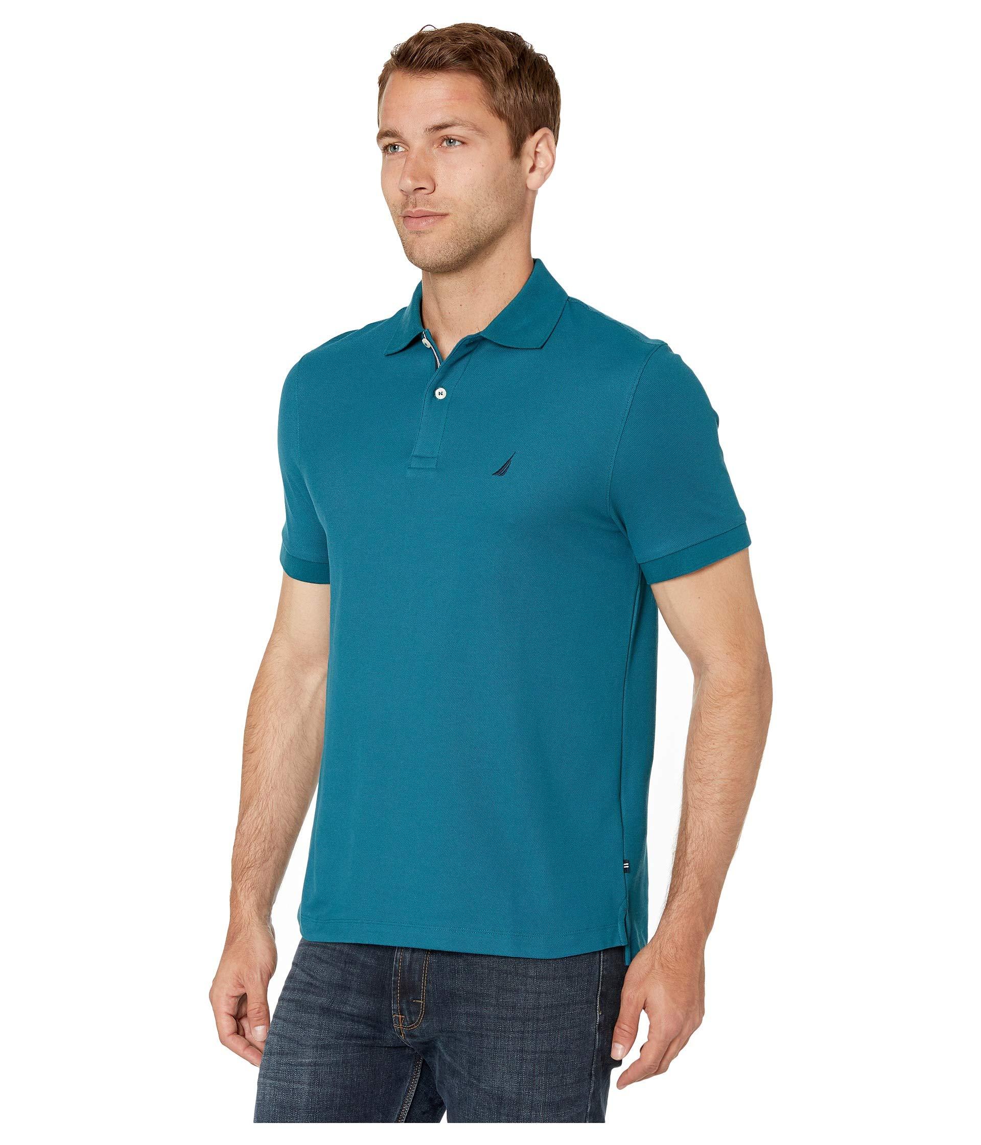 Nautica Cotton Solid Fca Deck Shirt in Blue for Men - Lyst