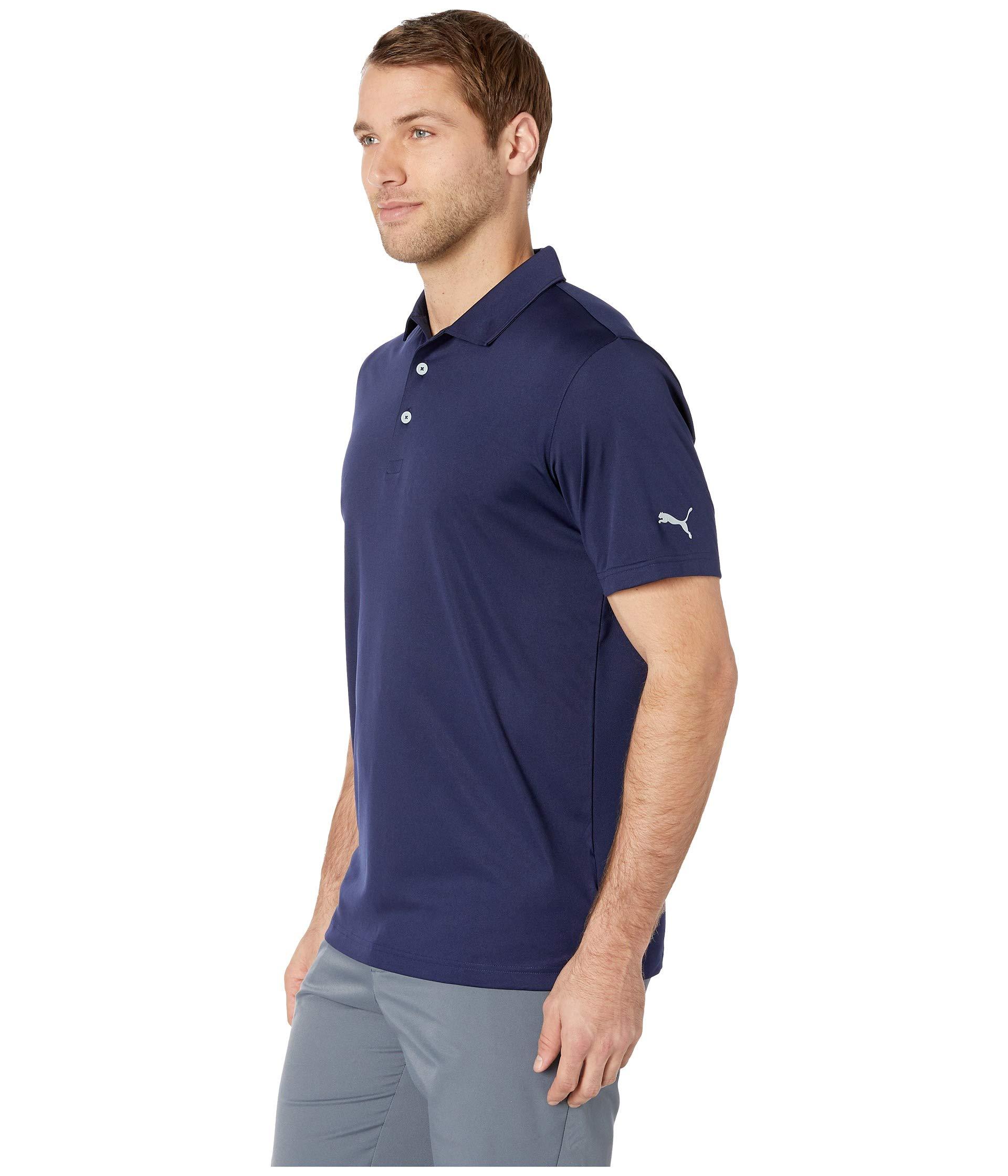 PUMA Synthetic Rotation Polo in Blue for Men - Lyst