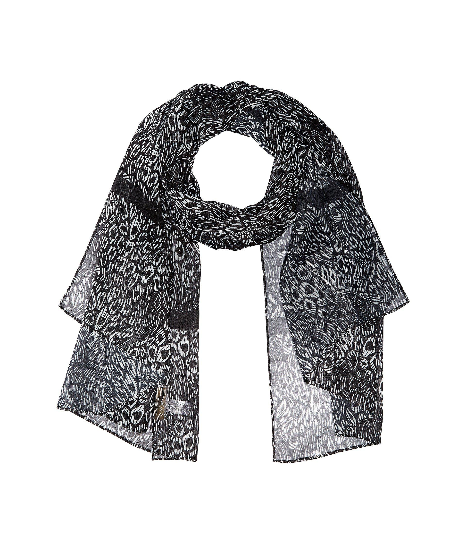 michael kors scarf black and white