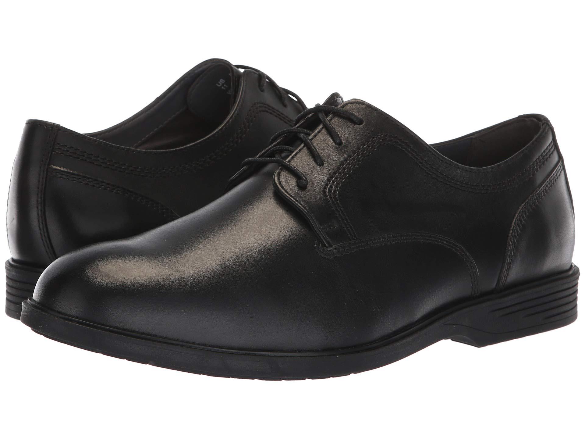 Hush Puppies Leather Shepsky Plain Toe Oxford in Black Leather (Black ...