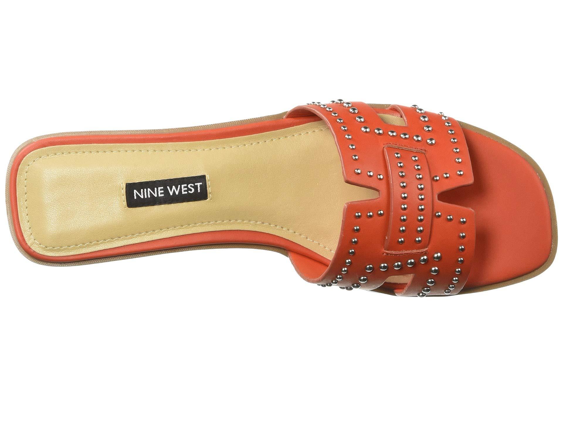 nine west genesia studded slide sandals