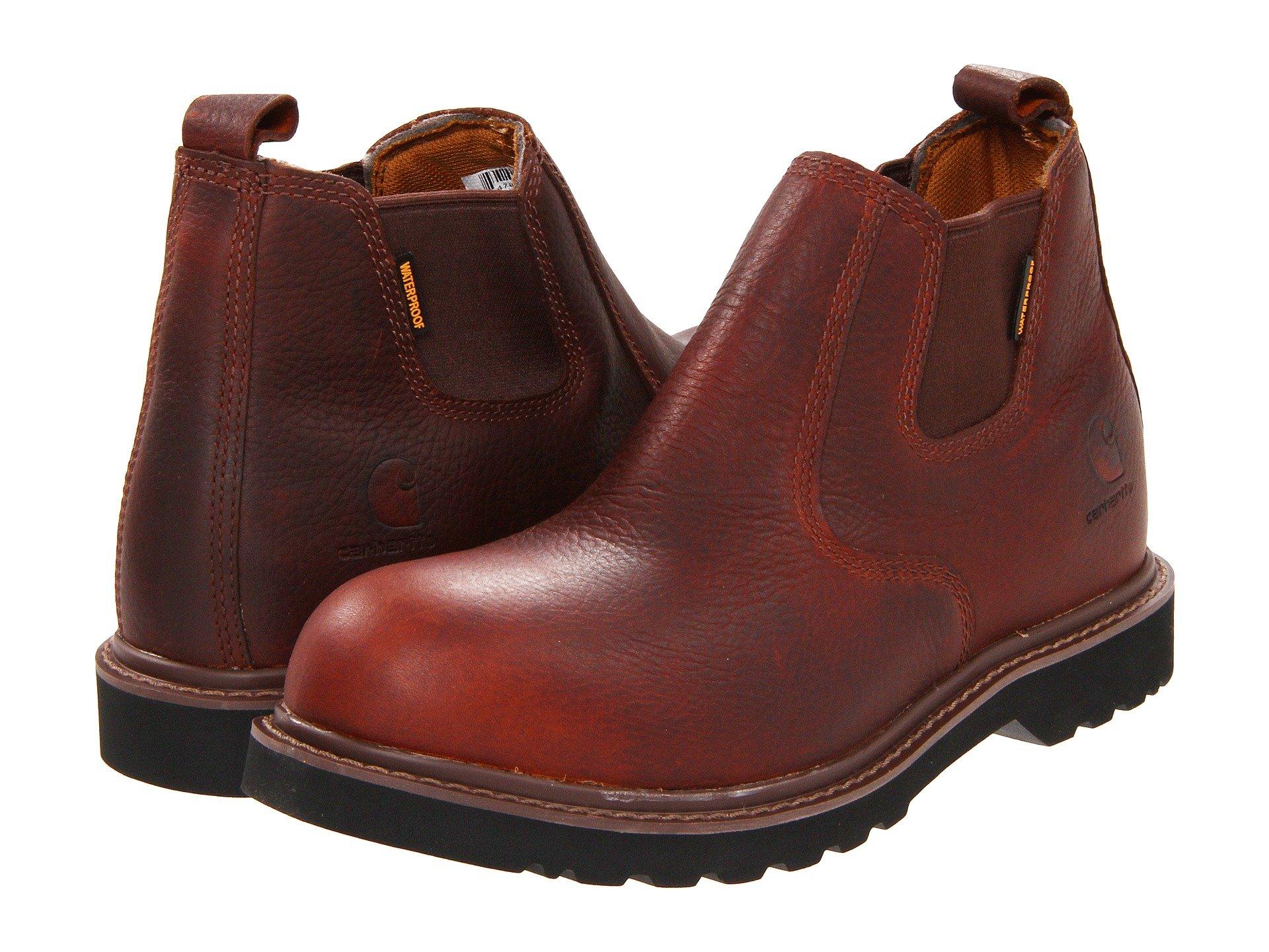 Carhartt Leather 4 Waterproof Nonsafety Toe Romeo Boot in Dark Brown