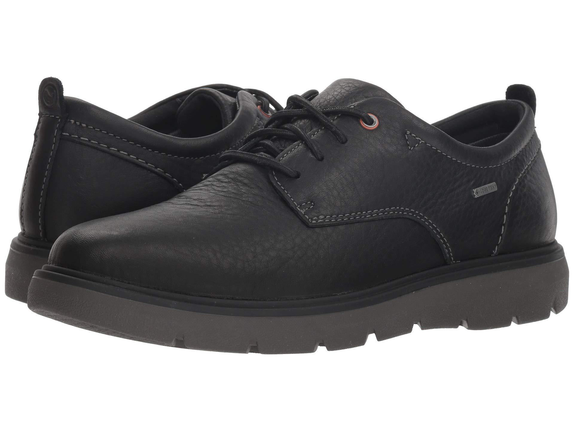 Clarks Un Map Lo Gtx (black Leather) Lace Up Casual Shoes for Men - Lyst