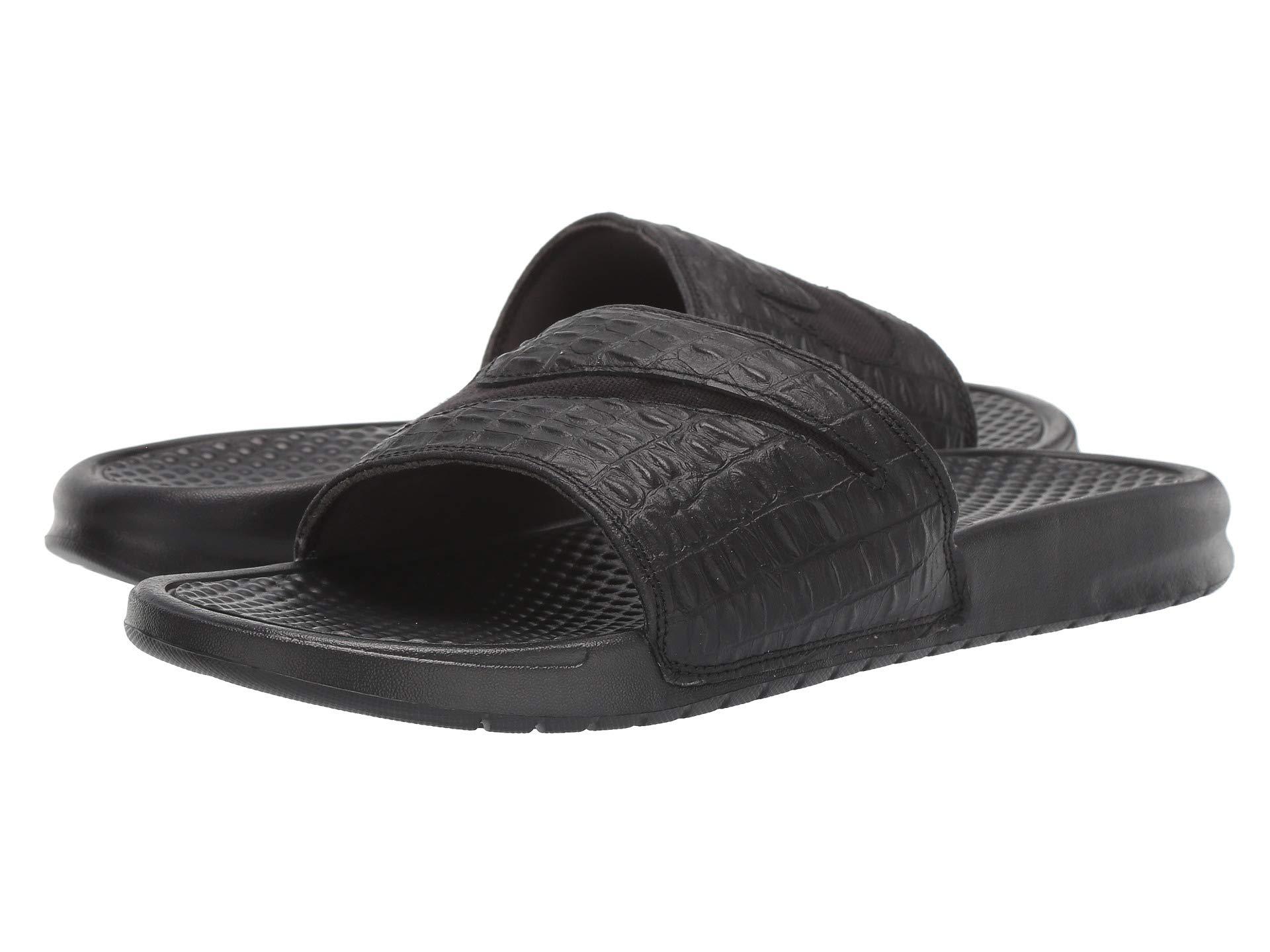 nike black benassi slides