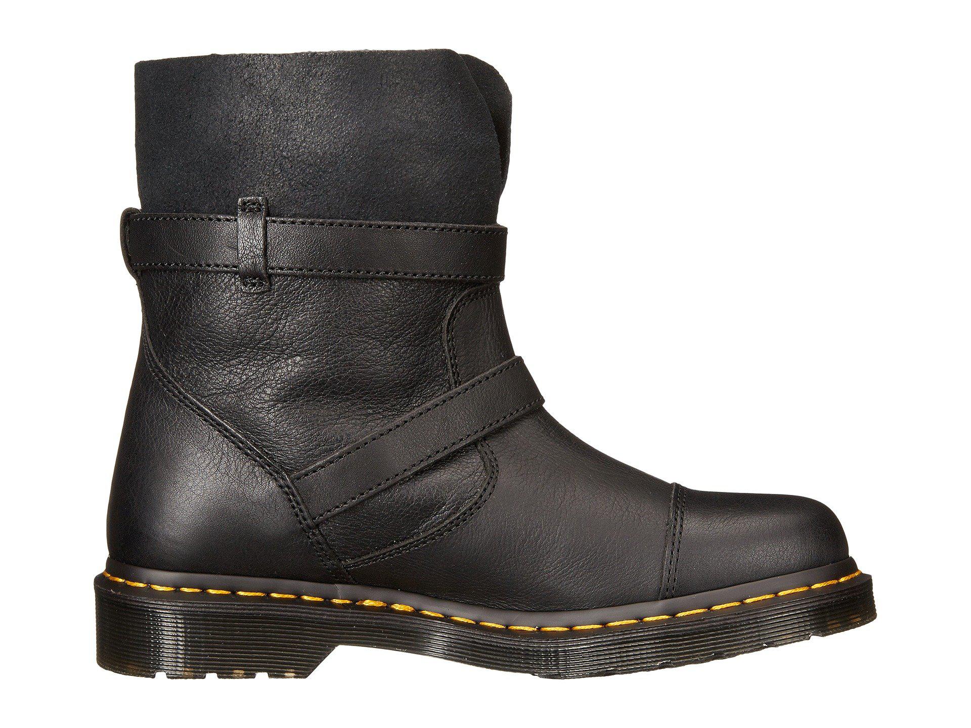 Dr. Martens Kristy In Black Virginia Leather Fashion Boot | Lyst