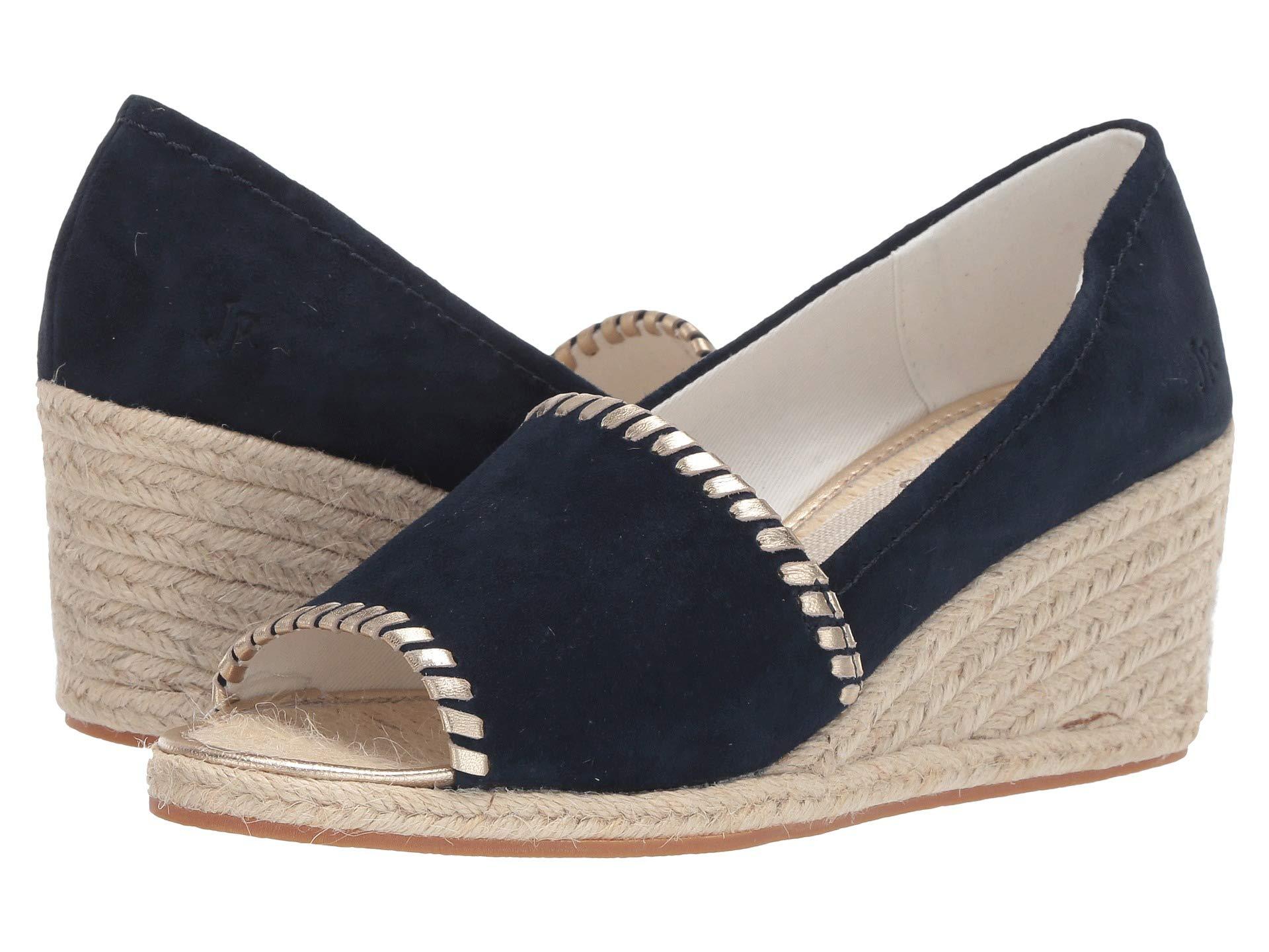 navy blue leather espadrilles