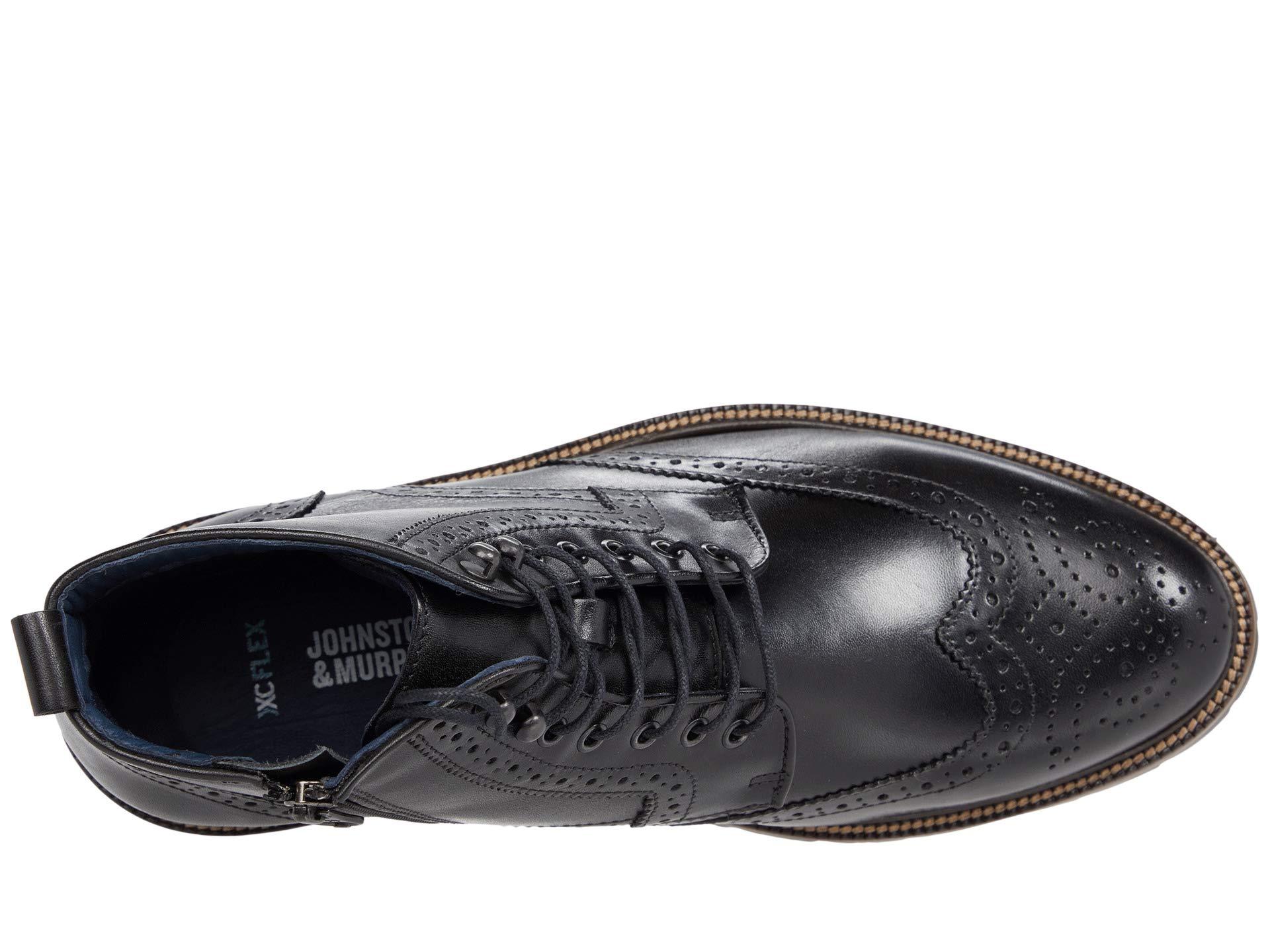 johnston & murphy cody wing tip zip boot