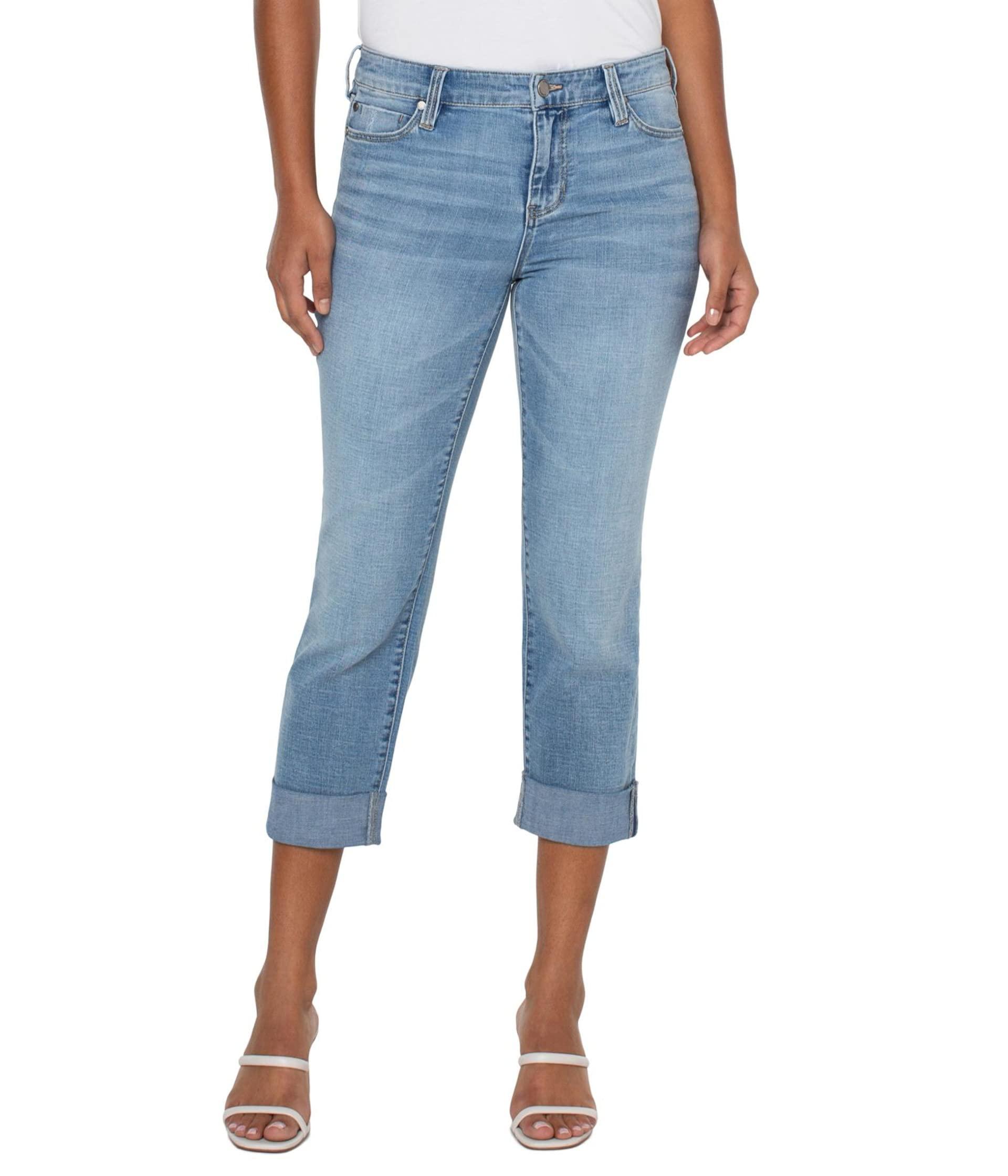 Liverpool Jeans Company Charlie Crop Skinny With Wide Rolled Cuff In ...