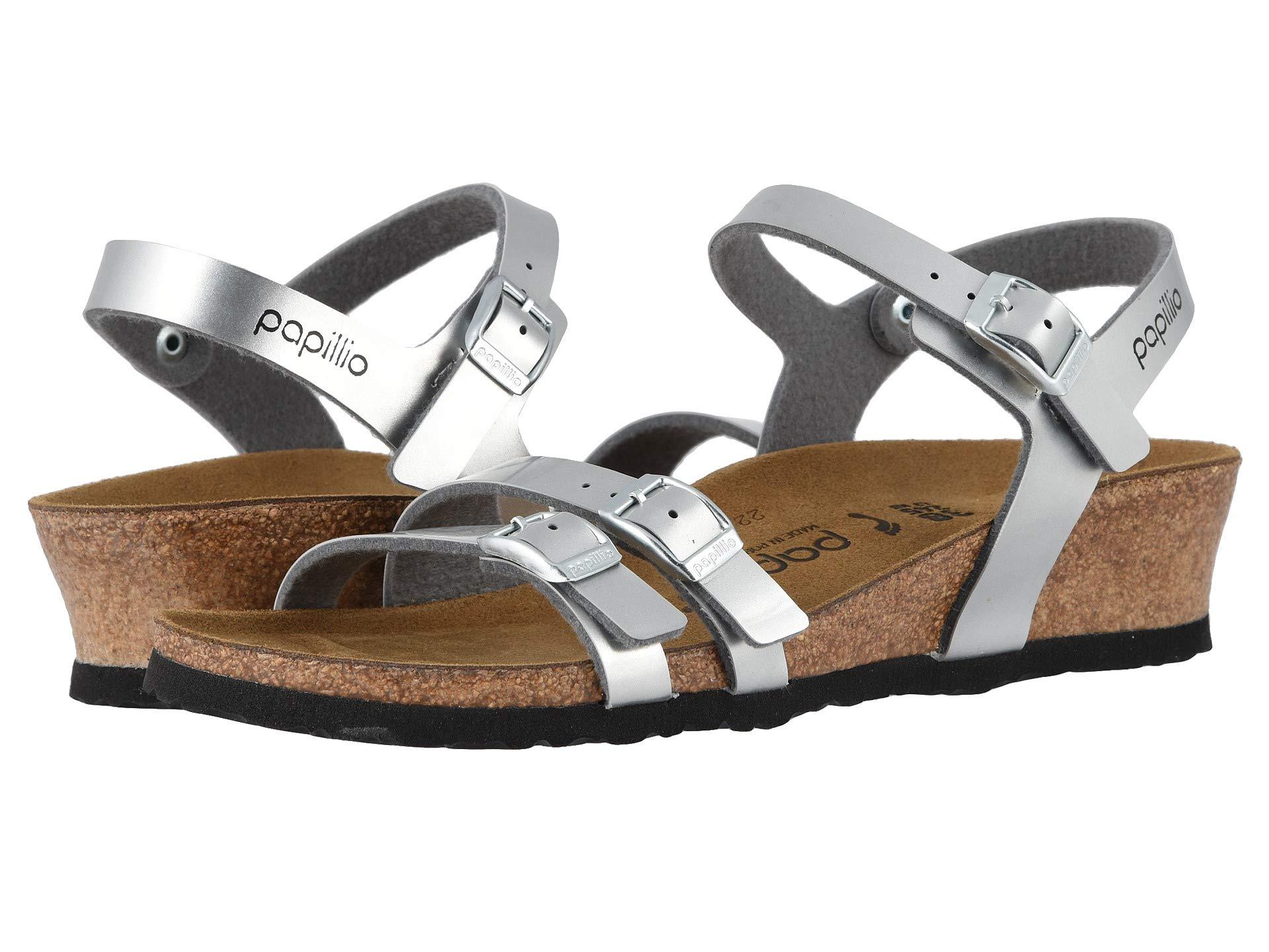 Birkenstock Leather Lana By Papillio in Silver (Metallic) - Lyst