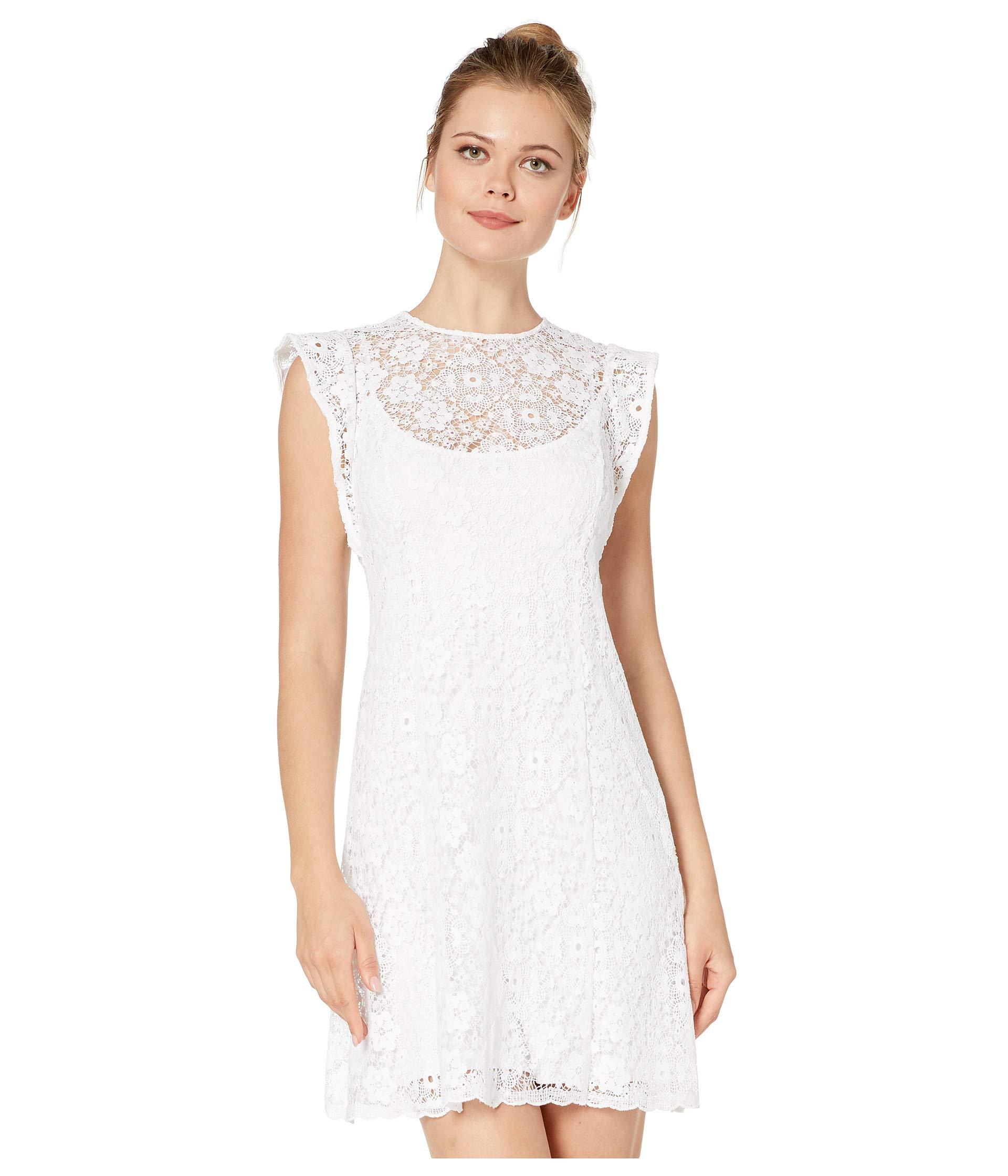 michael kors white crochet dress