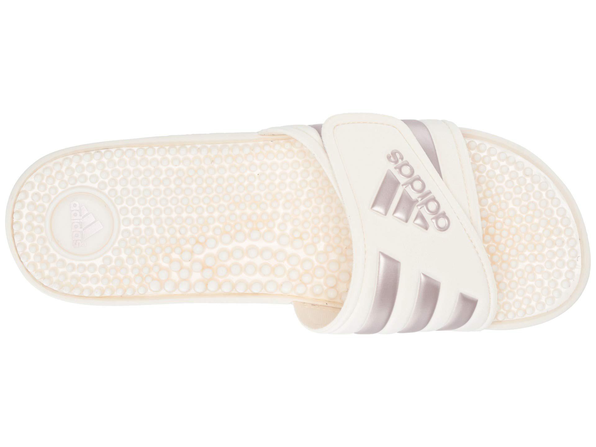adidas Adissage (cloud White/vapor Grey Metallic/cloud White) Women's  Sandals | Lyst