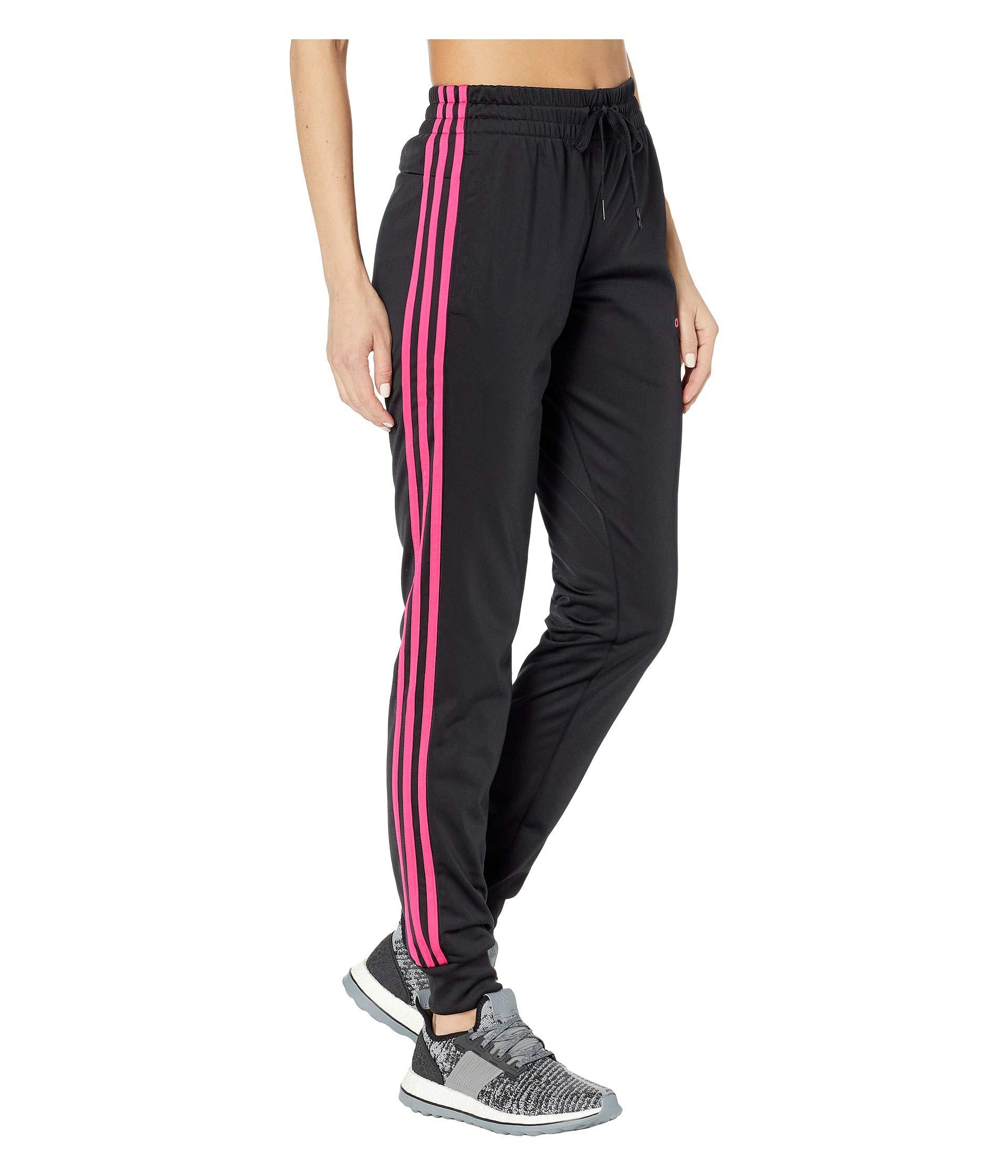 adidas 3-stripe Tricot Jogger (black/real Magenta) Women's Workout in Black - Lyst
