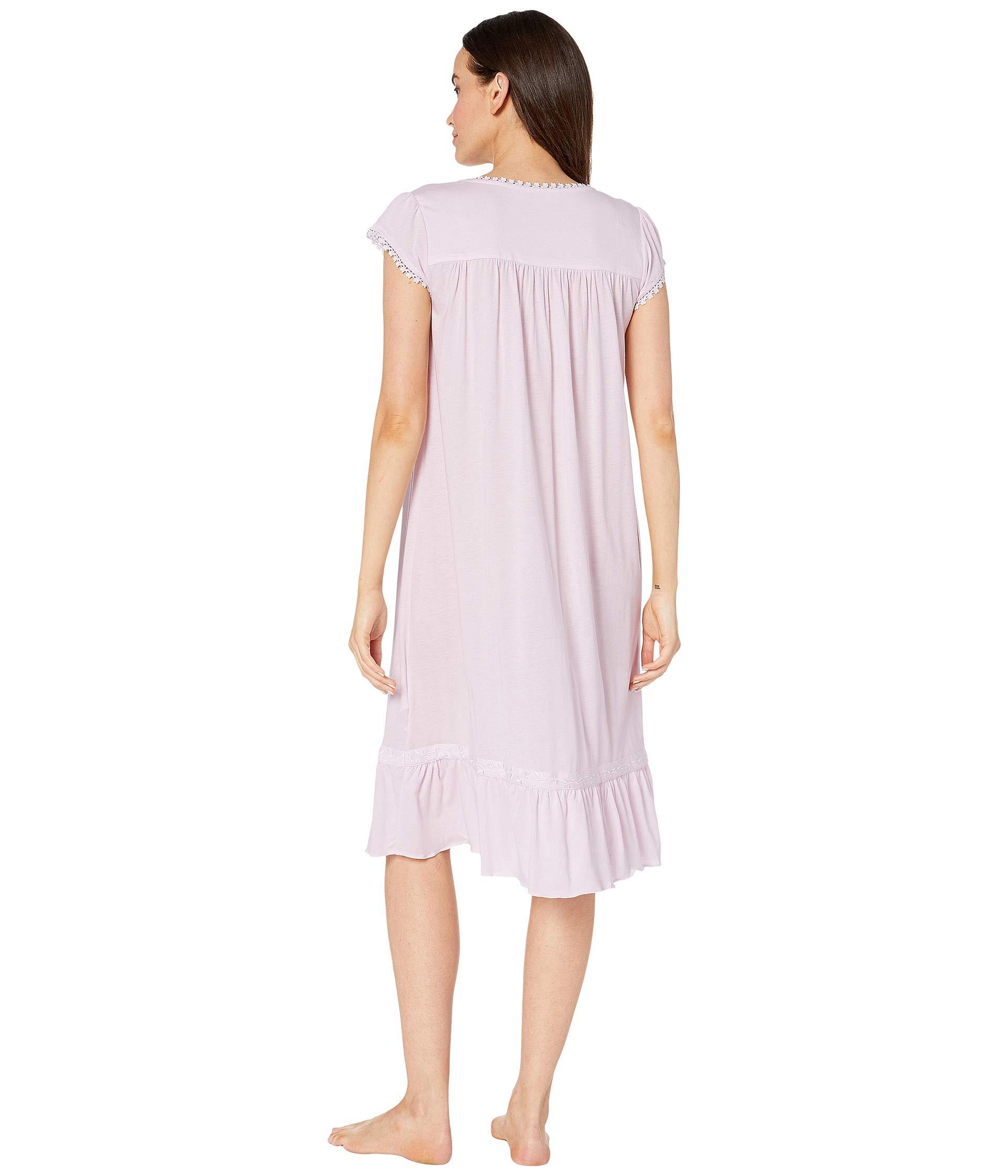 Eileen West Cotton Modal Jersey Knit Short Sleeve Waltz Nightgown in