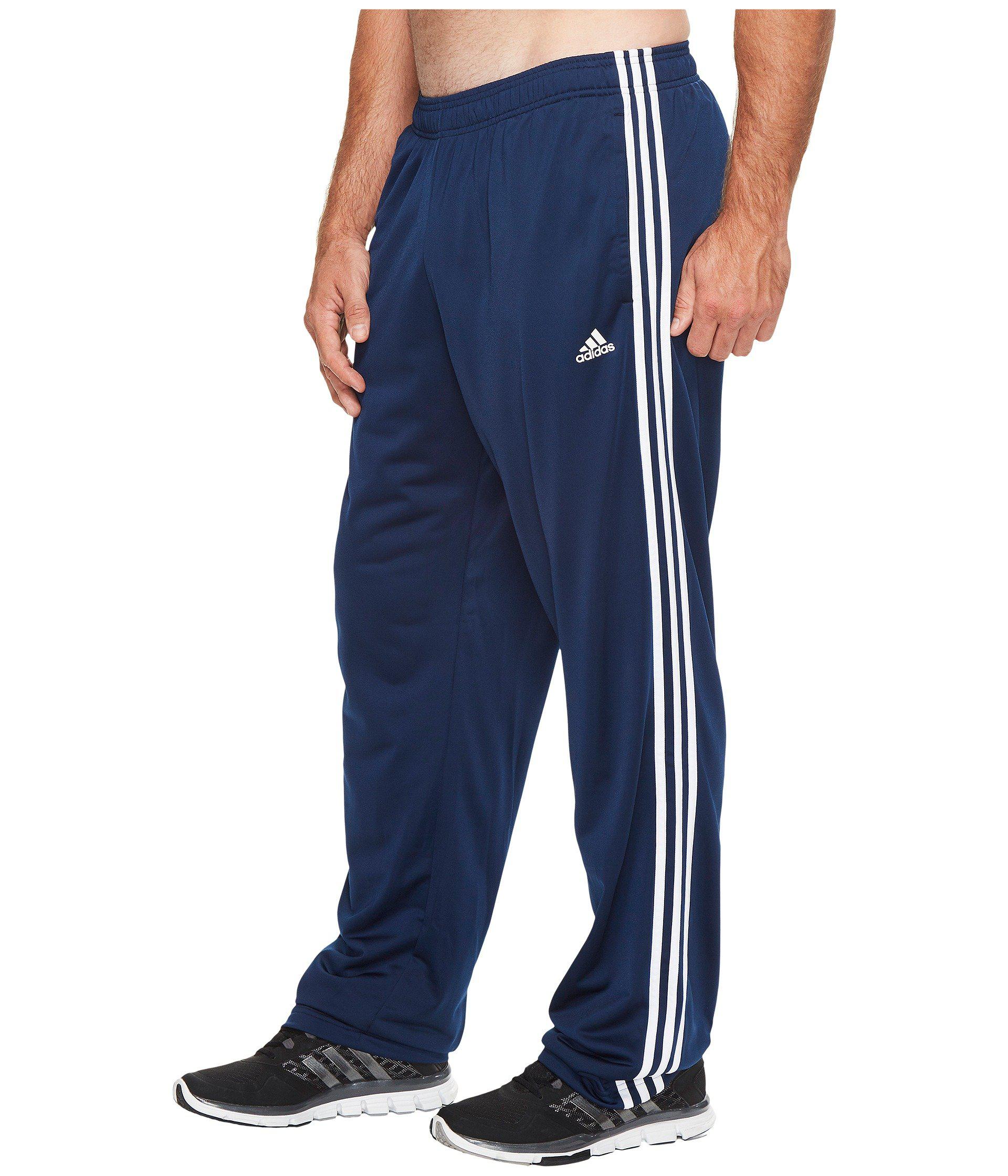 adidas Synthetic Big Tall Essentials 3-stripes Regular Fit Tricot Pants ...