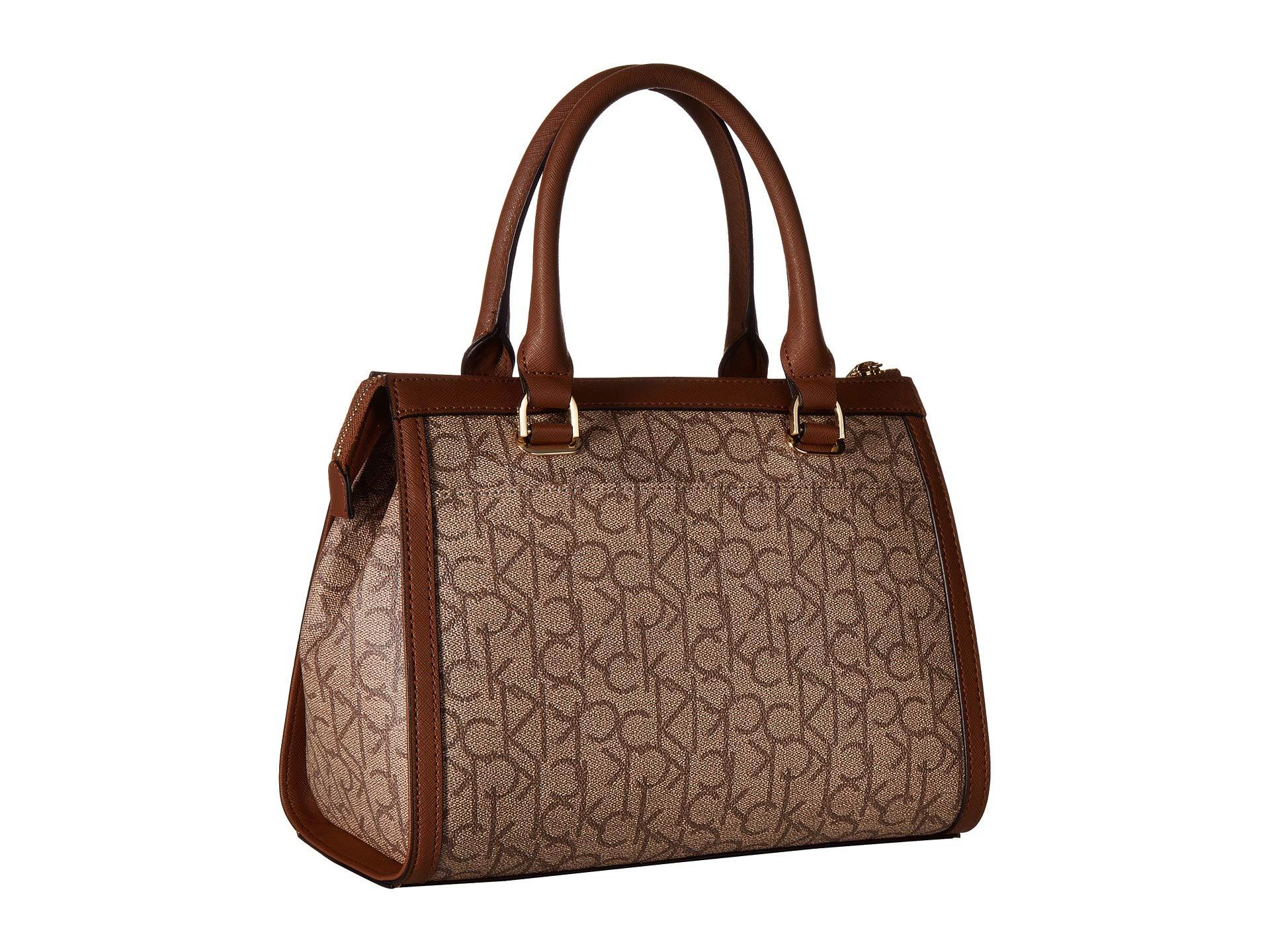 Calvin klein best sale mercy signature satchel