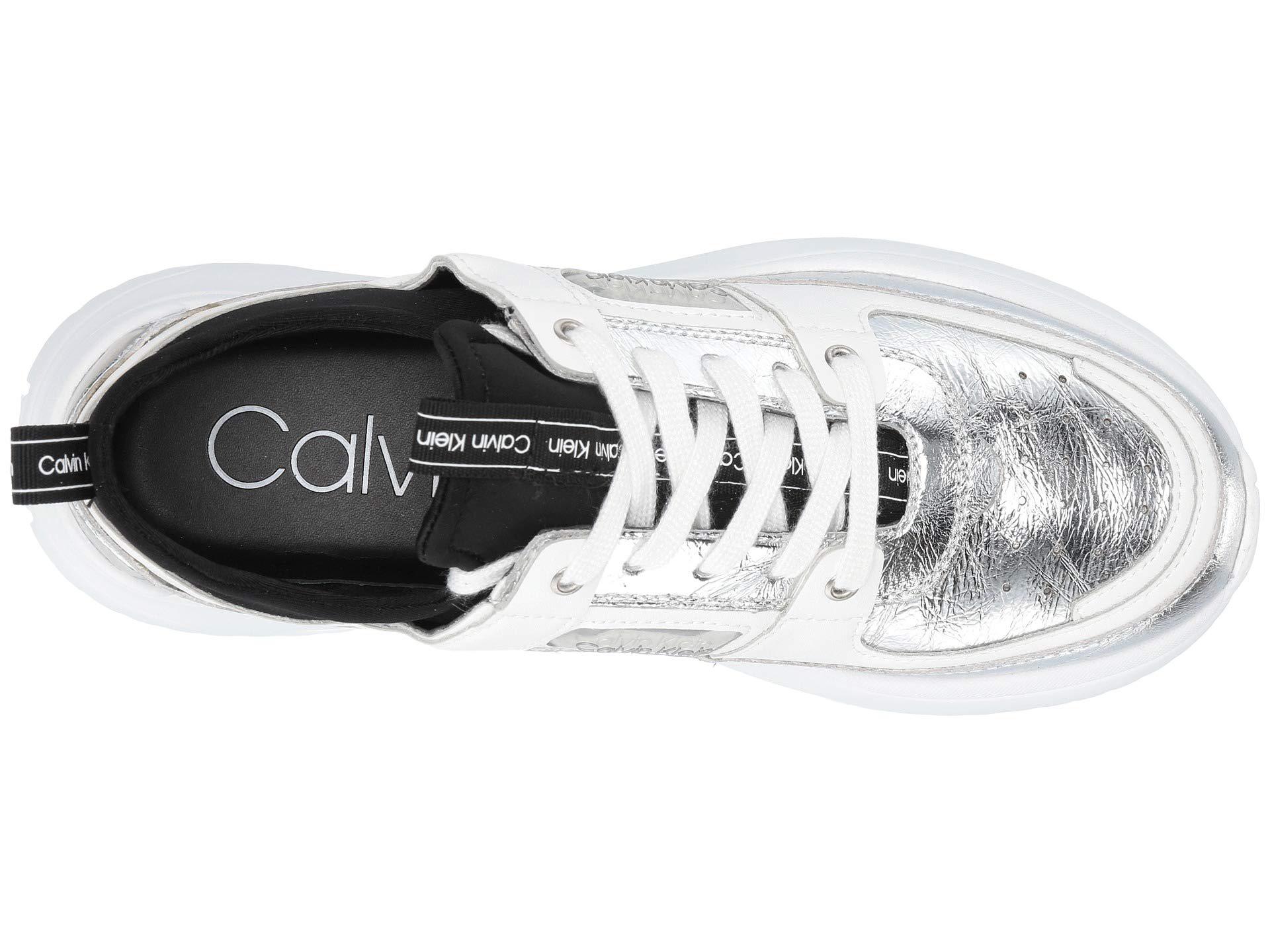 calvin klein metallic sneakers