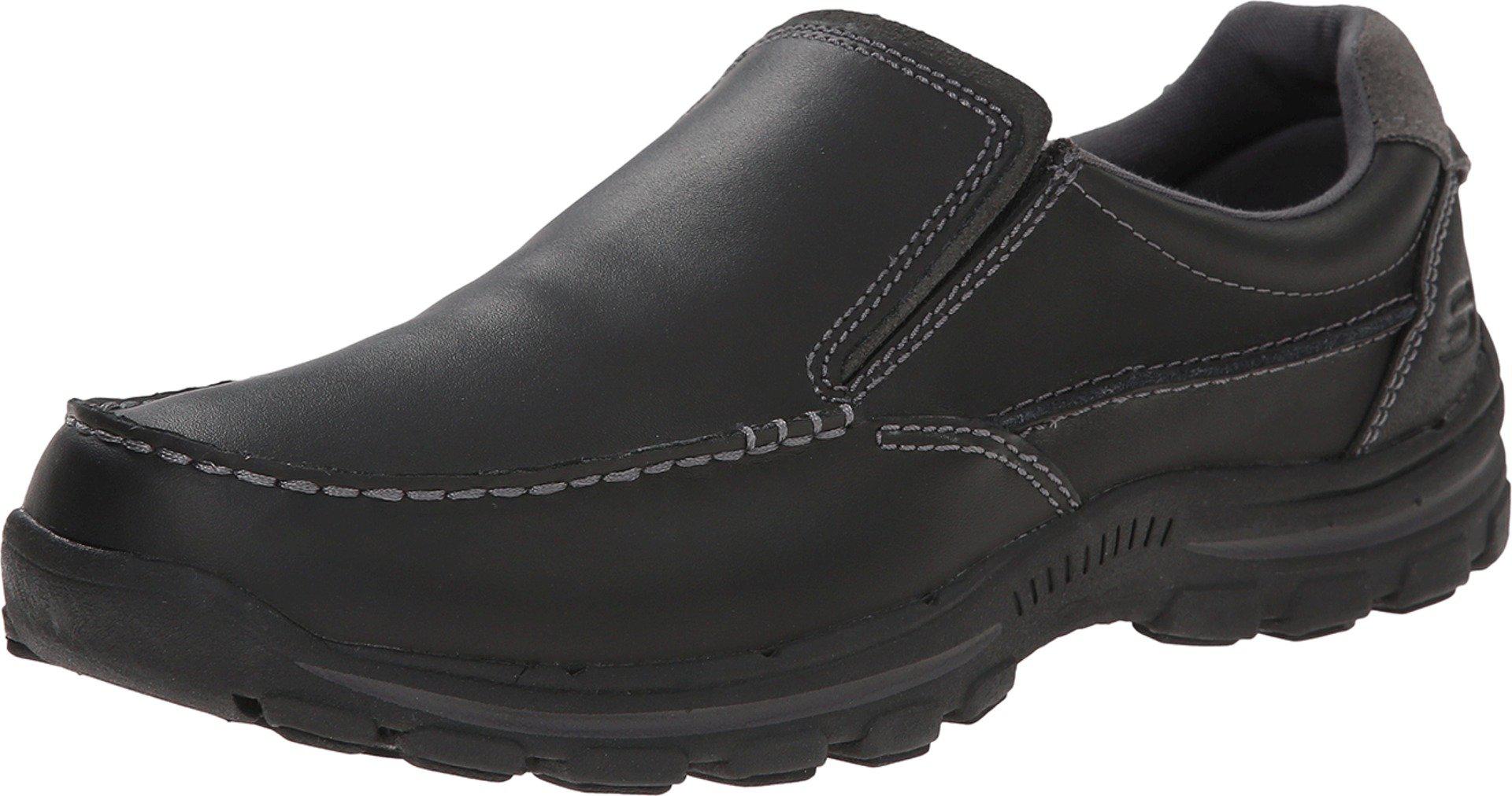 Skechers Suede Relaxed Fit: Braver - Rayland in Black Patent (Black ...