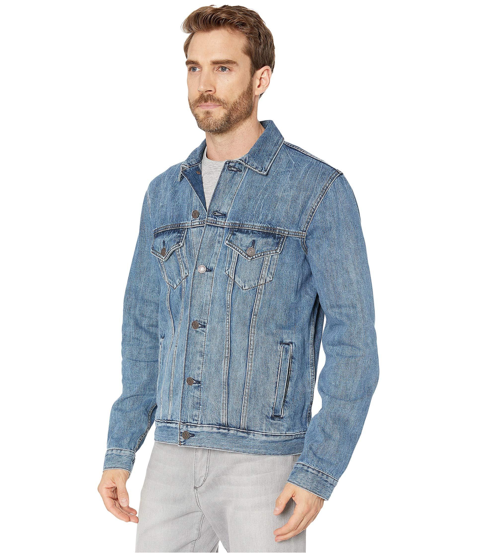Lucky Brand Denim Medium Blue Trucker Jacket for Men - Lyst