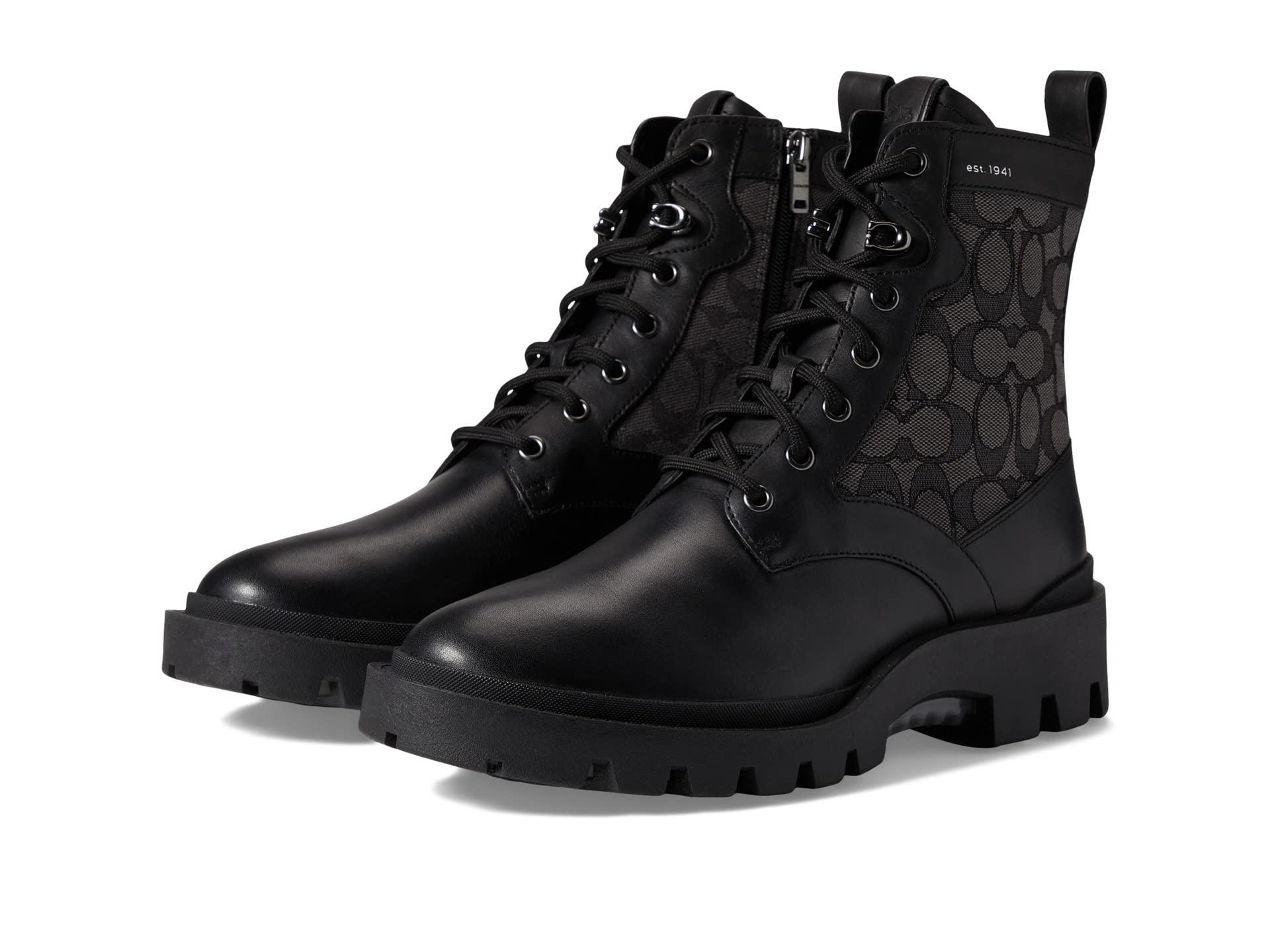 COACH Citysole Signature Lace-up Boot in Black for Men | Lyst