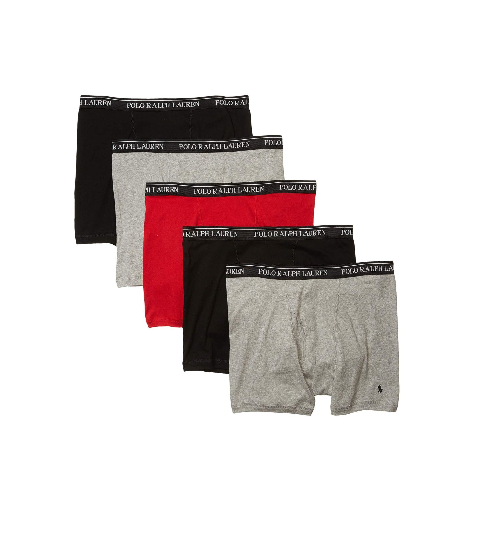 Polo Ralph Lauren Cotton Classic Fit W/ Wicking 5-pack Boxer Briefs for ...