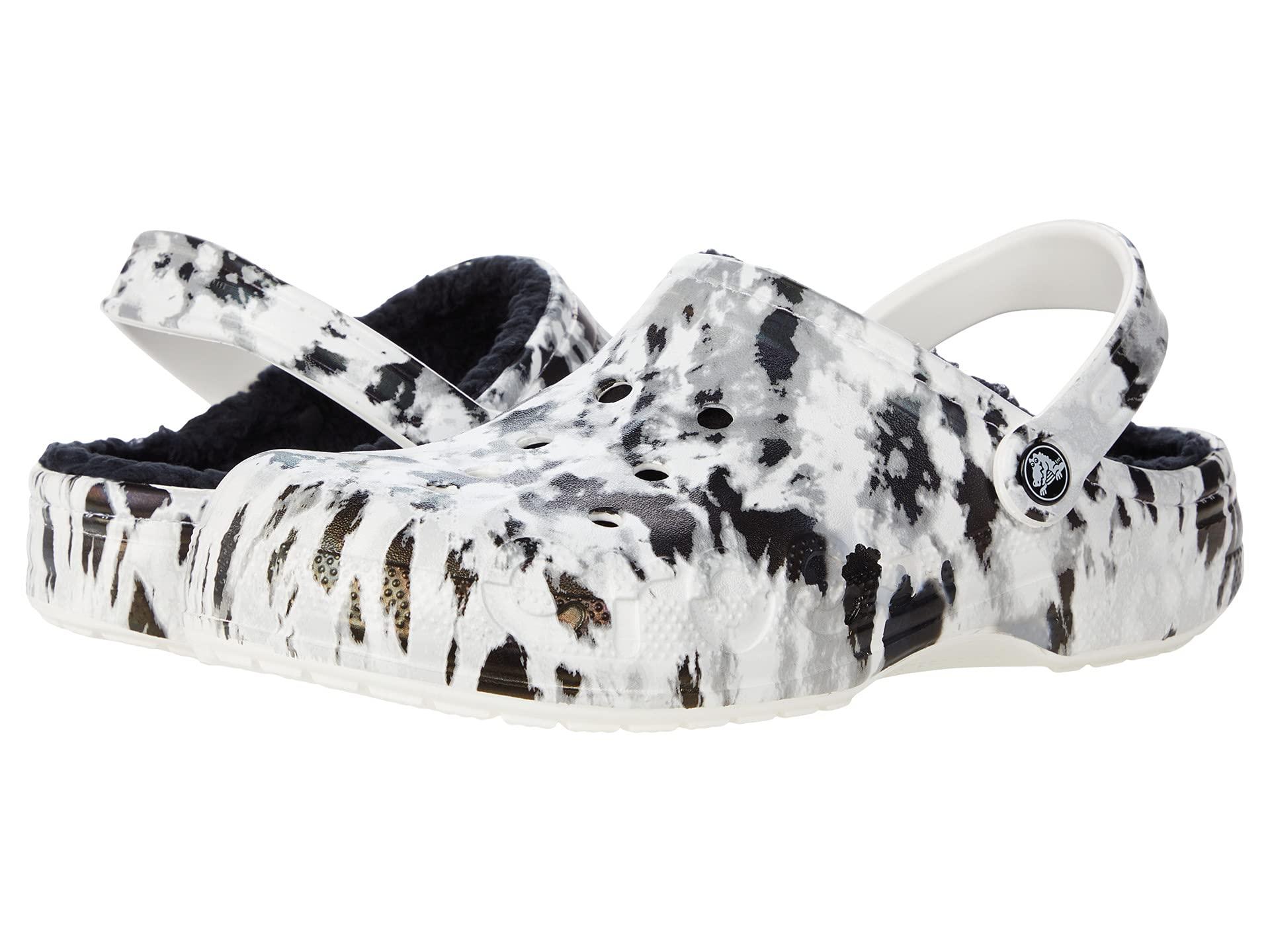 Crocs™ Baya Lined Tiedye Graphic Clog in Black Lyst