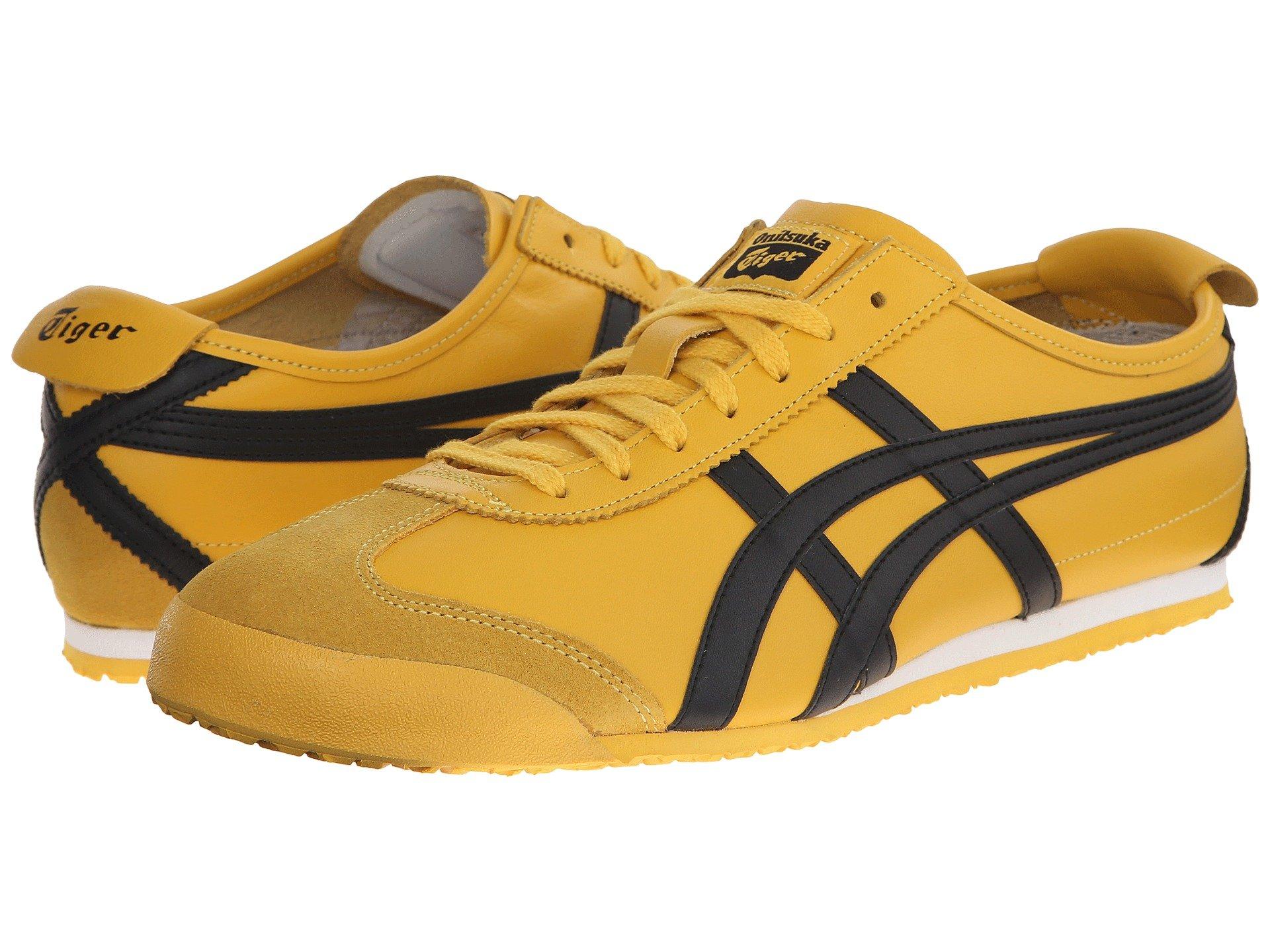 Onitsuka Tiger Mexico 66 Leather and Suede Low-Top Sneakers in Yellow ...