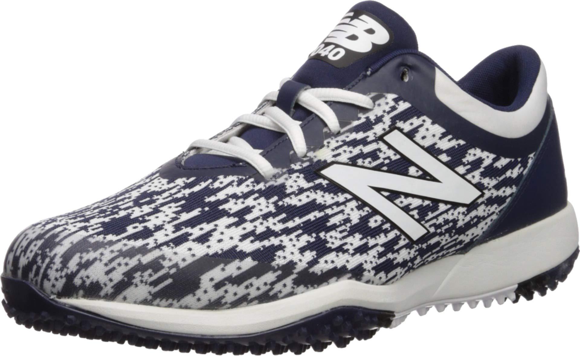 navy blue new balance turf shoes