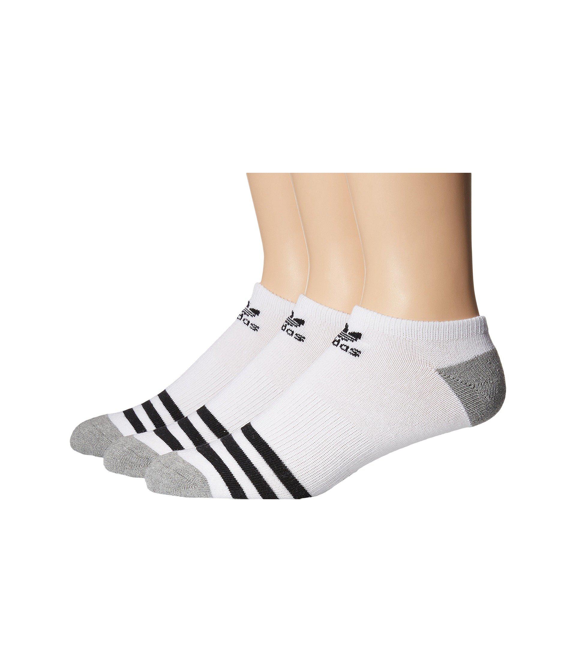 adidas white no show socks