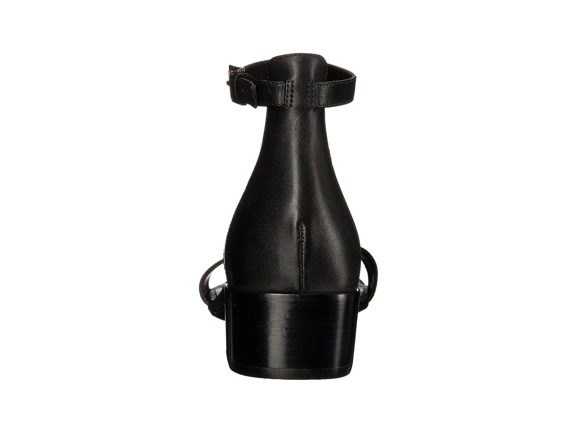 Nine West Suede Xuxa Block Heel Sandal (black Leather) Shoes Lyst