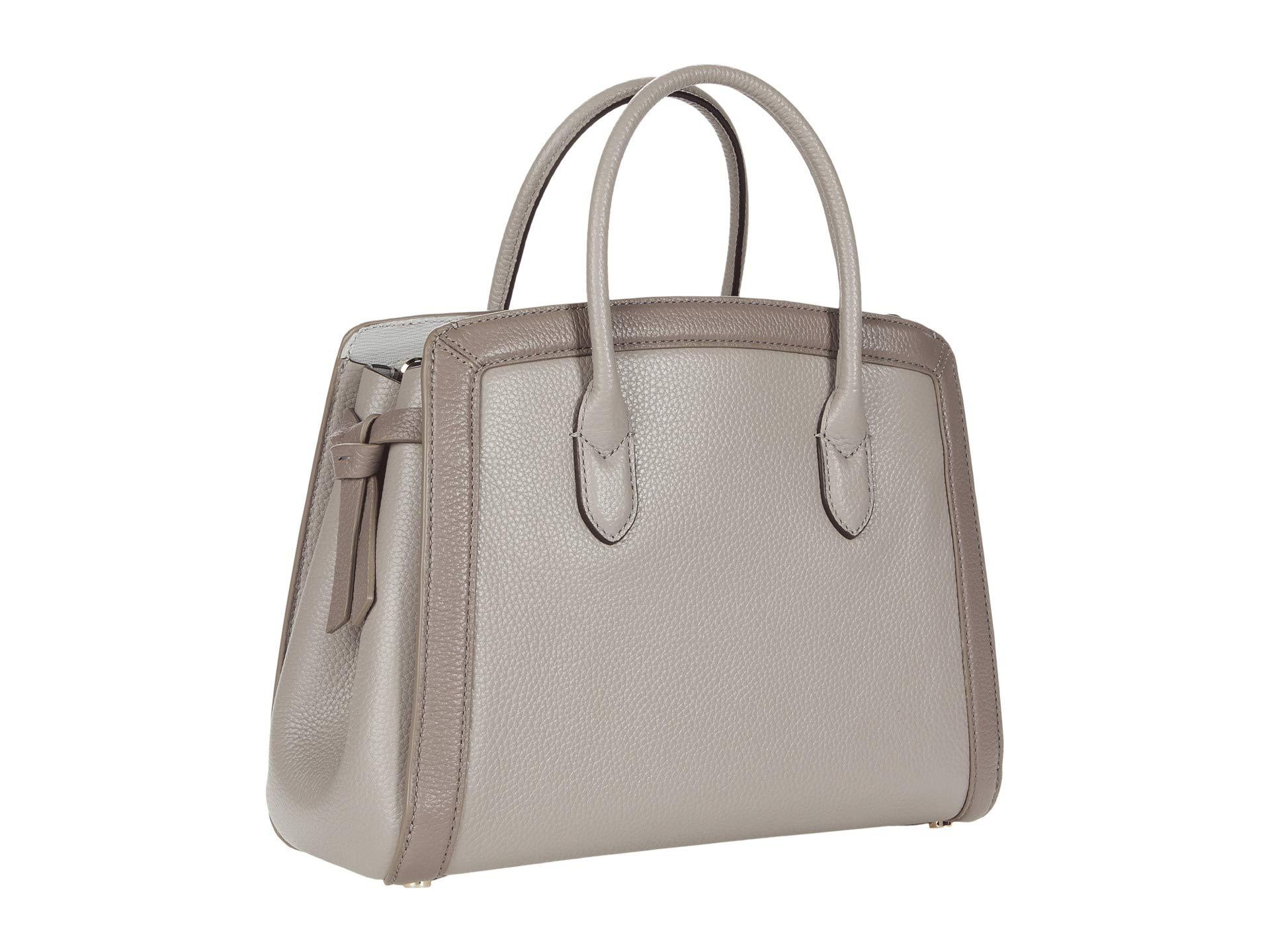 Kate Spade Leather Knott Medium Satchel in Taupe (Gray) - Lyst