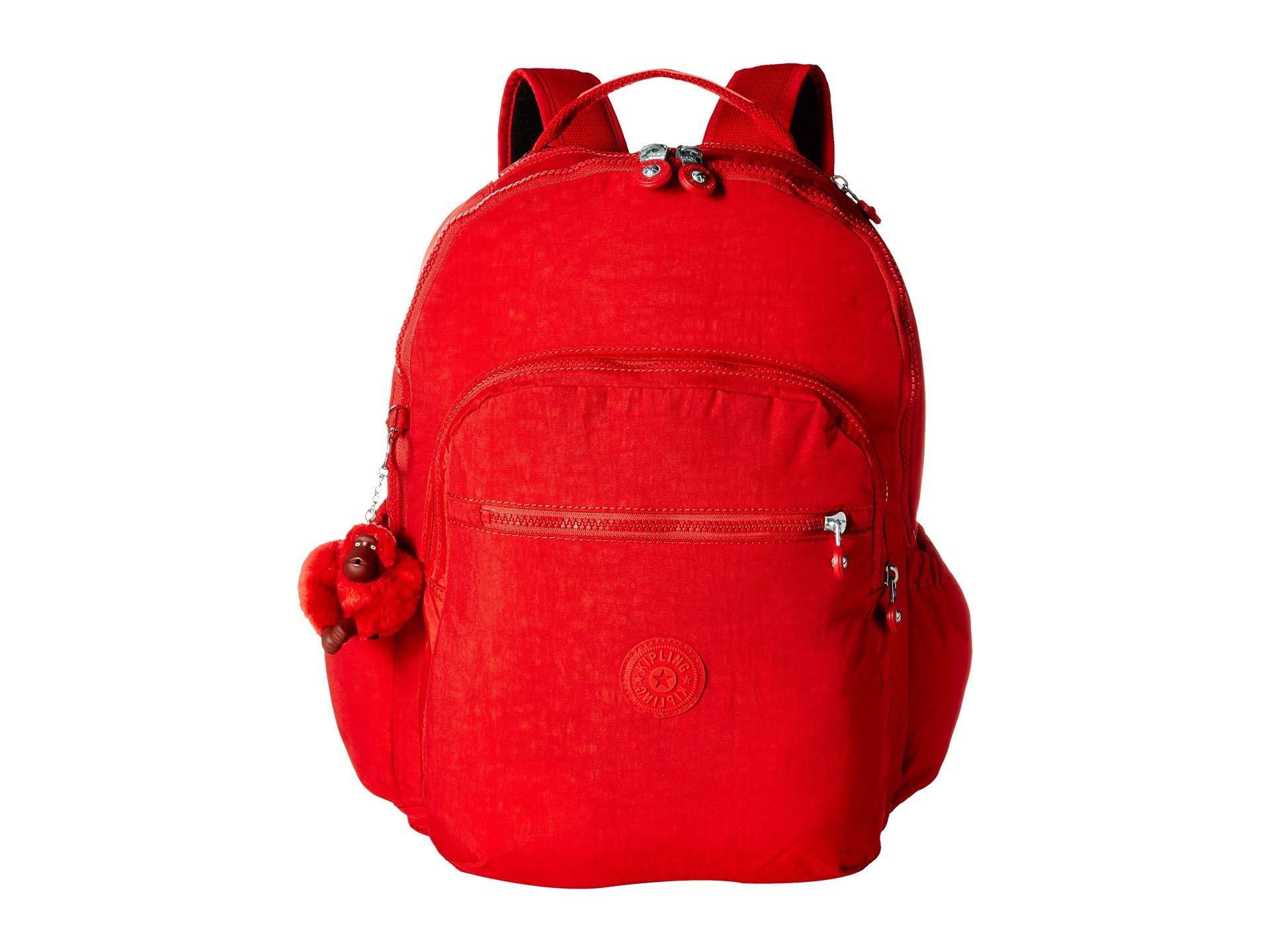 kipling red backpack