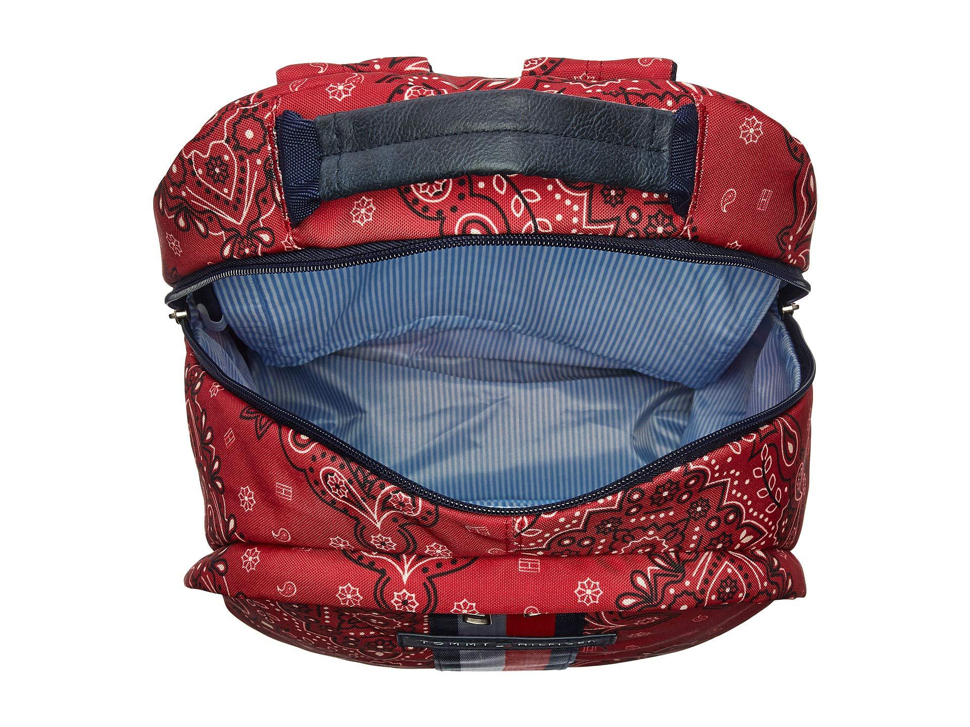 tommy hilfiger red bandana backpack