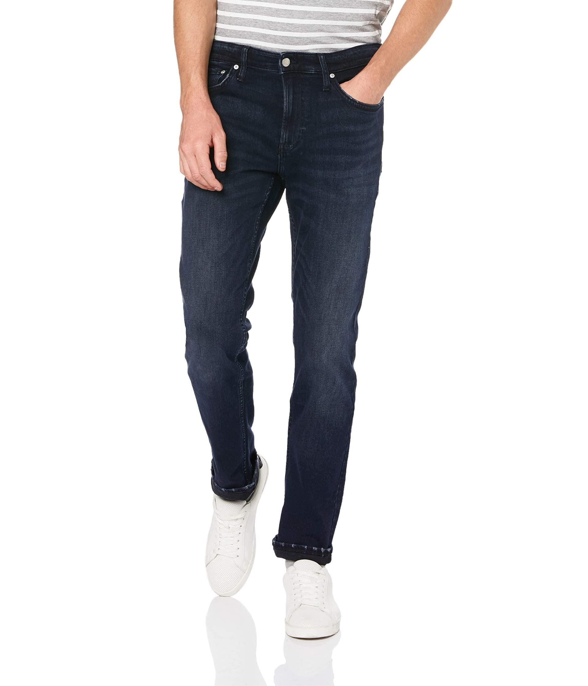 Calvin Klein Denim Slim Fit Jeans In Boston Blue Black for Men | Lyst