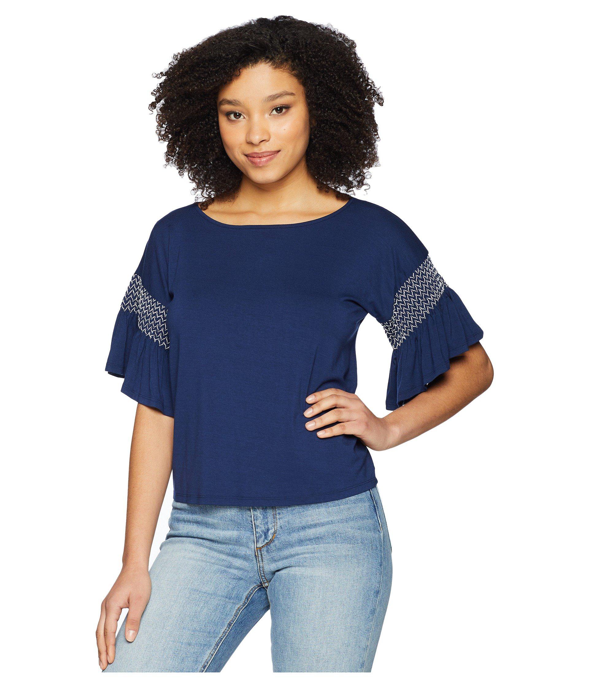 vince camuto ruffle sleeve top