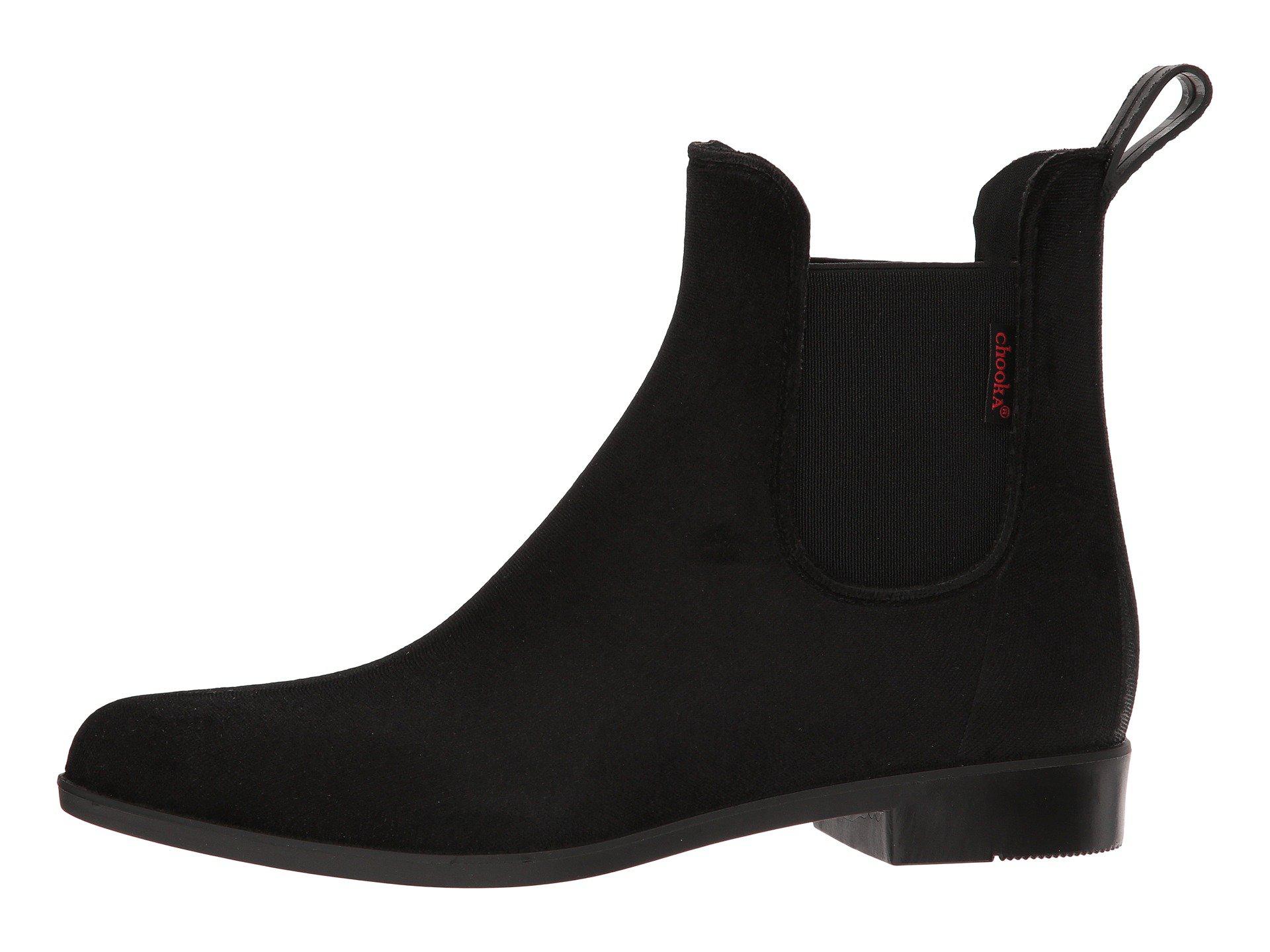 chooka vivien velvet chelsea boot