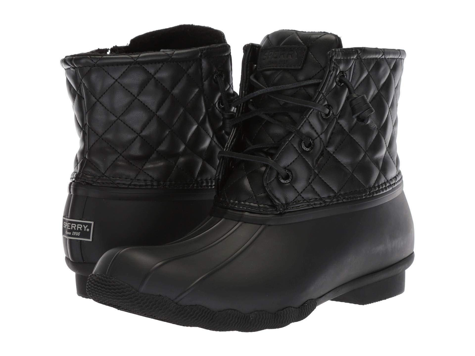 sperry boots black